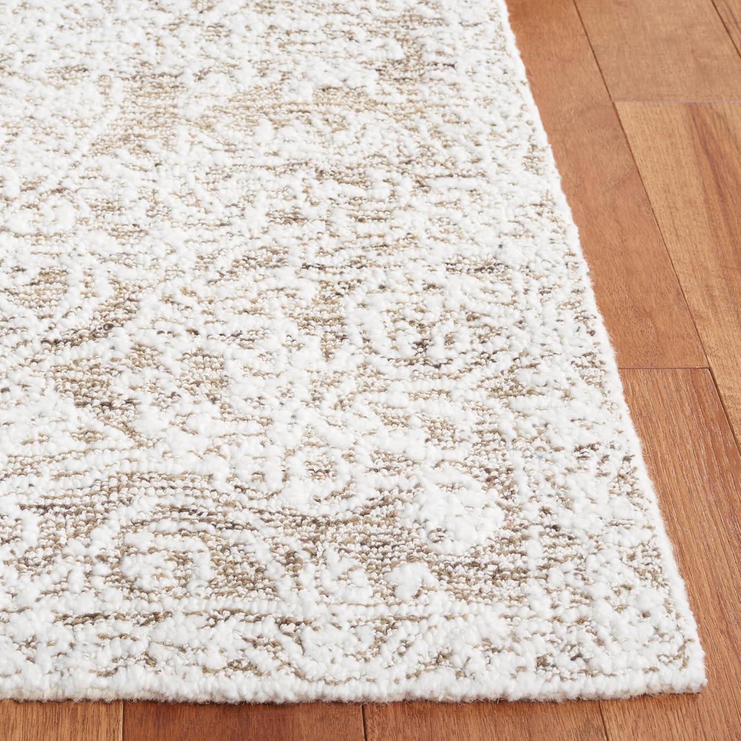 image:imageSAFAVIEH Area Rug 8x10 Ebony Collection Large Ivory amp Brown Traditional Design Ideal for Living Room Bedroom Office Dining Space EBN211TIvoryBrown