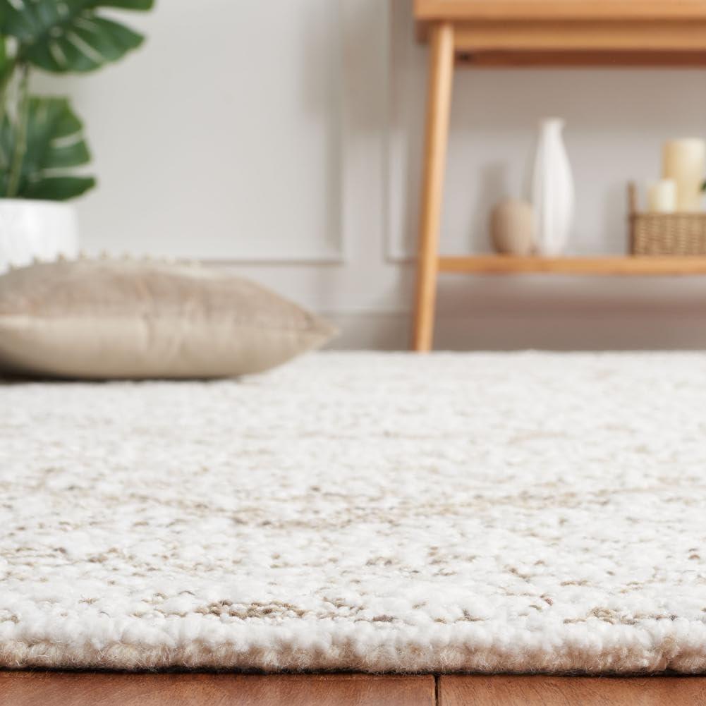 image:imageSAFAVIEH Area Rug 8x10 Ebony Collection Large Ivory amp Brown Traditional Design Ideal for Living Room Bedroom Office Dining Space EBN211TIvoryBrown