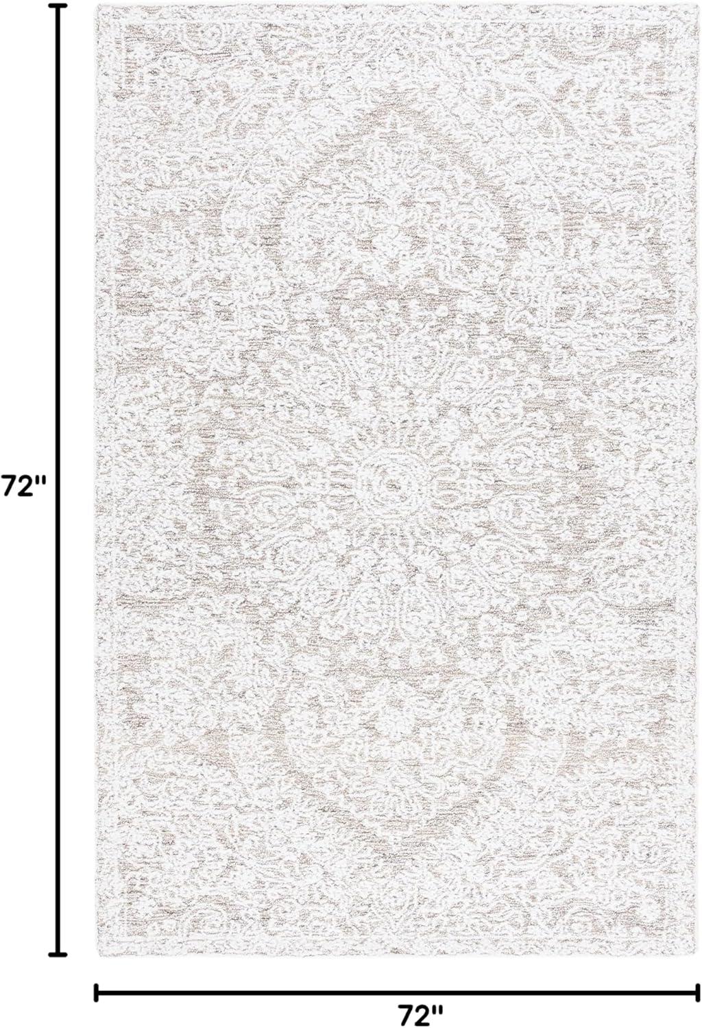 image:imageSAFAVIEH Area Rug 8x10 Ebony Collection Large Ivory amp Brown Traditional Design Ideal for Living Room Bedroom Office Dining Space EBN211TIvoryBrown