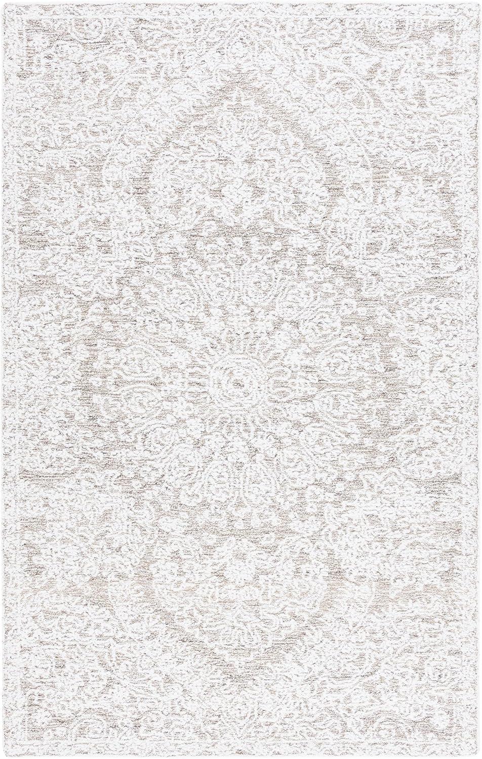 image:imageSAFAVIEH Area Rug 8x10 Ebony Collection Large Ivory amp Brown Traditional Design Ideal for Living Room Bedroom Office Dining Space EBN211TIvoryBrown