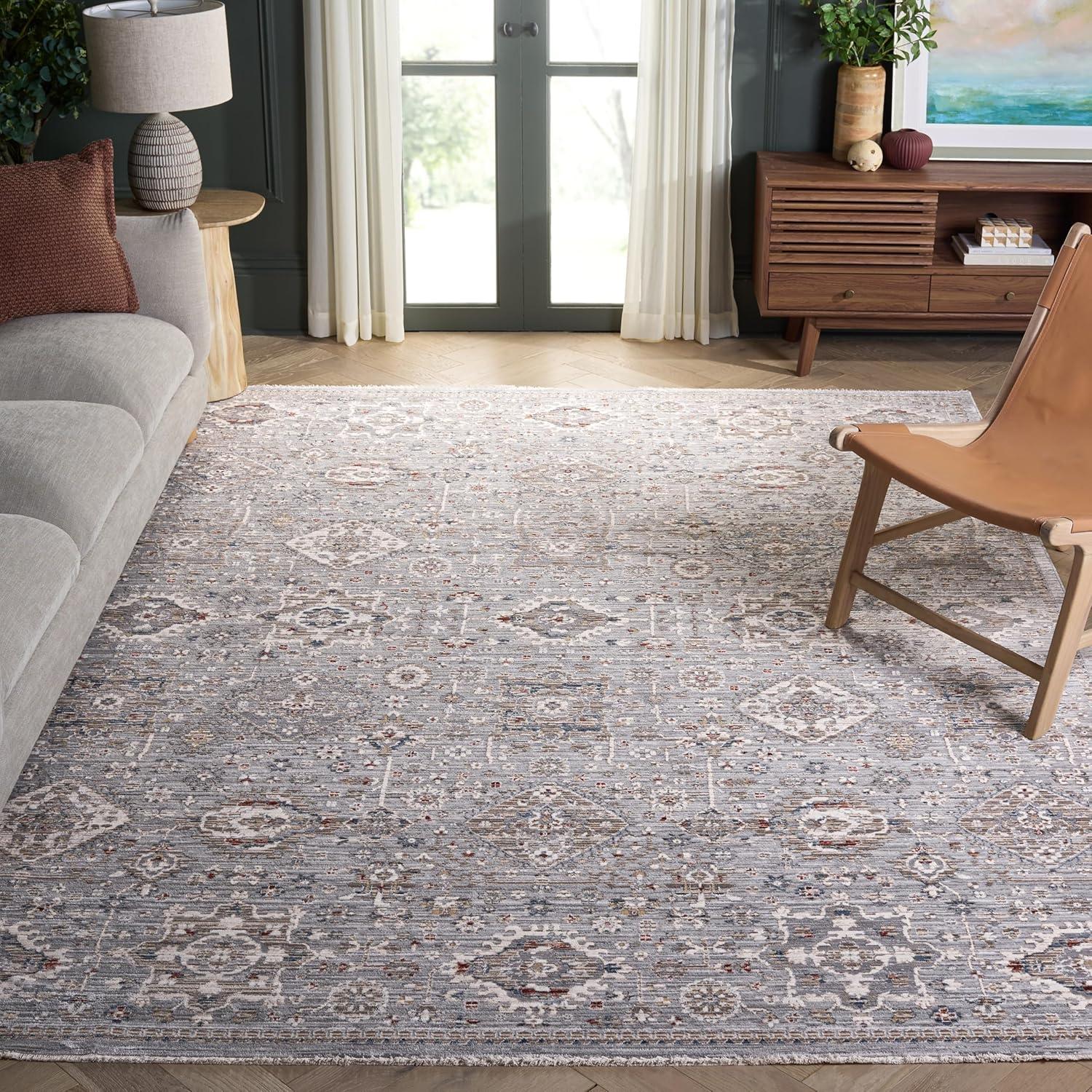 image:imageSAFAVIEH Area Rug 8x10 Harlow Collection Large Light Grey amp Beige Blue Traditional Design Ideal for Living Room Bedroom Office Dining Space HAR164FLight GreyBeige Blue