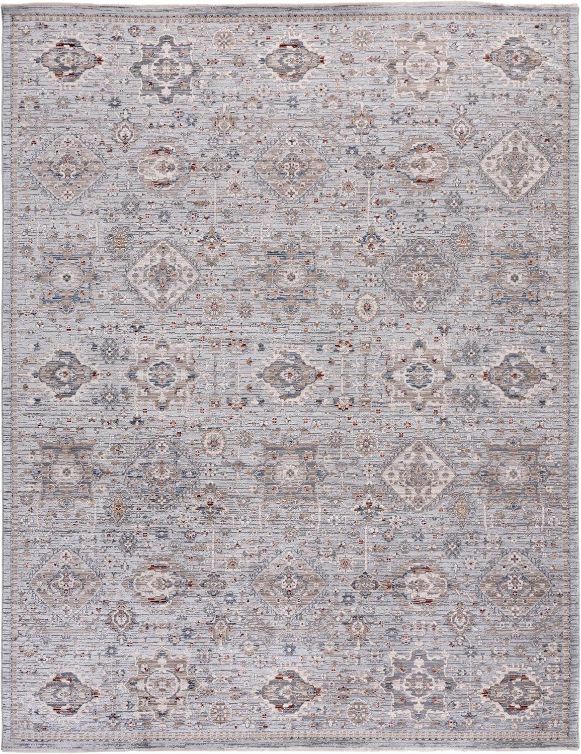 image:imageSAFAVIEH Area Rug 8x10 Harlow Collection Large Light Grey amp Beige Blue Traditional Design Ideal for Living Room Bedroom Office Dining Space HAR164FLight GreyBeige Blue