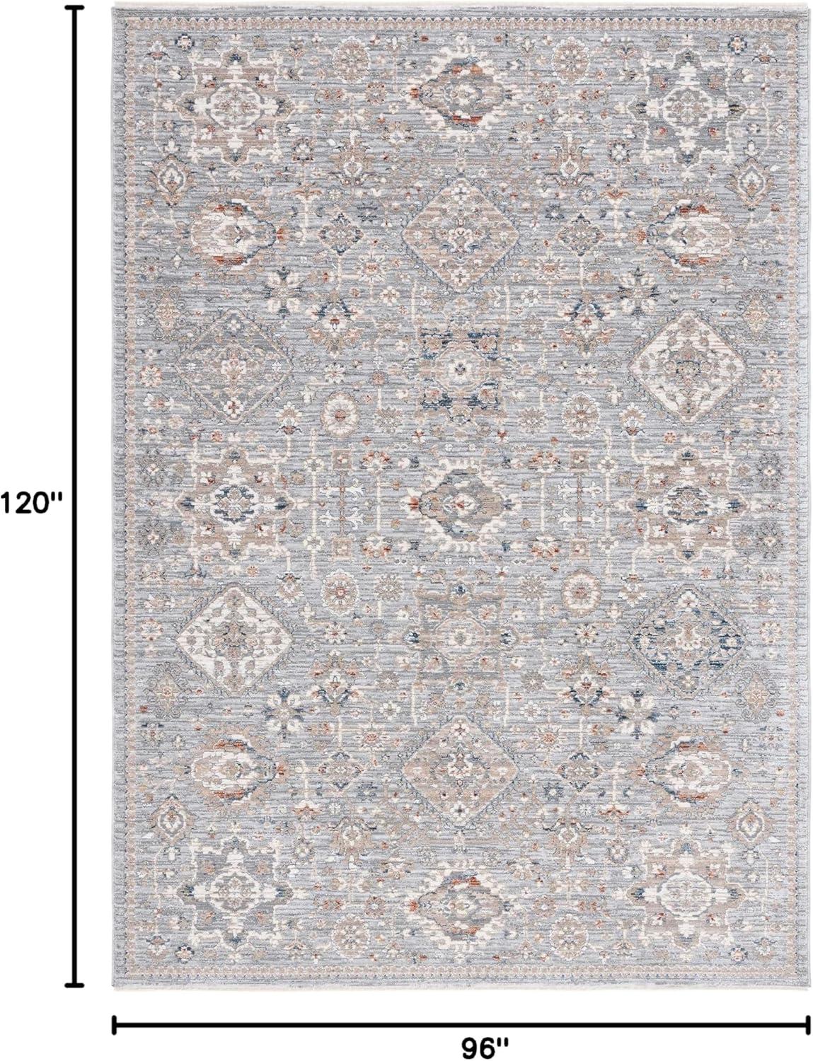 image:imageSAFAVIEH Area Rug 8x10 Harlow Collection Large Light Grey amp Beige Blue Traditional Design Ideal for Living Room Bedroom Office Dining Space HAR164FLight GreyBeige Blue