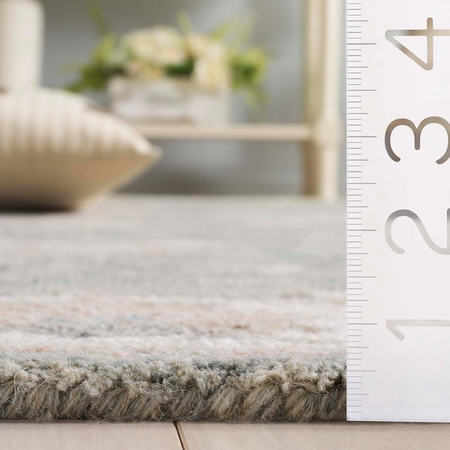 image:imageSAFAVIEH Area Rug 8x10 Heritage Collection Large Light Blue amp Ivory Handmade Wool Ideal for Living Room Bedroom Dining Space HG125MGreyIvory