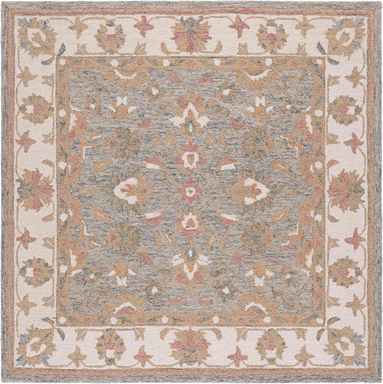 image:imageSAFAVIEH Area Rug 8x10 Heritage Collection Large Light Blue amp Ivory Handmade Wool Ideal for Living Room Bedroom Dining Space HG125MGreyIvory