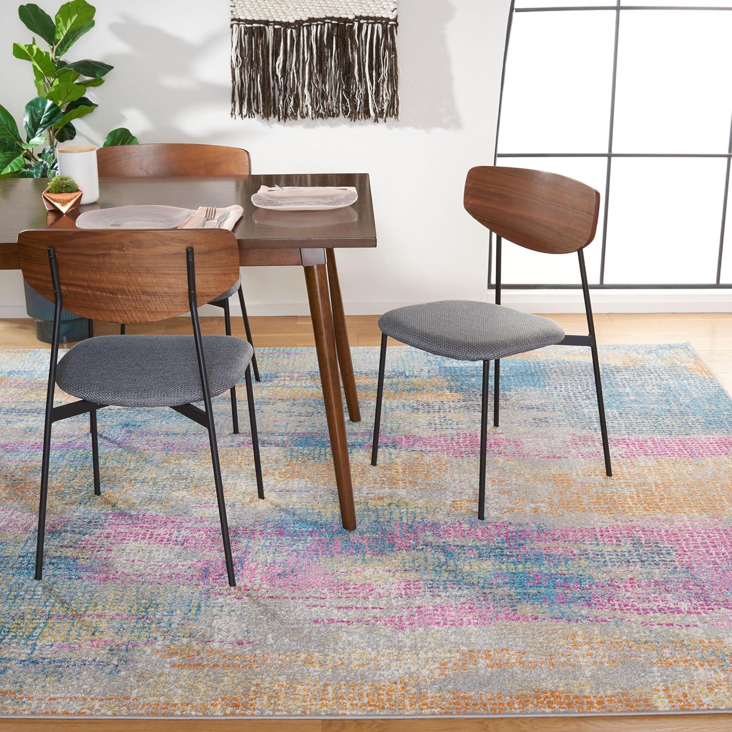 image:imageSAFAVIEH Area Rug 8x10 Madison Collection Large Blue amp Fuchsia Boho Chic Watercolor Design NonShedding amp Easy Cleaning Ideal for Living Room Bedroom Office Dining Space MAD123CBlueFuchsia