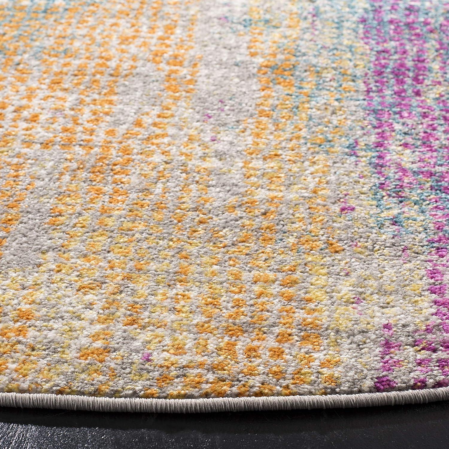 image:imageSAFAVIEH Area Rug 8x10 Madison Collection Large Blue amp Fuchsia Boho Chic Watercolor Design NonShedding amp Easy Cleaning Ideal for Living Room Bedroom Office Dining Space MAD123CBlueFuchsia