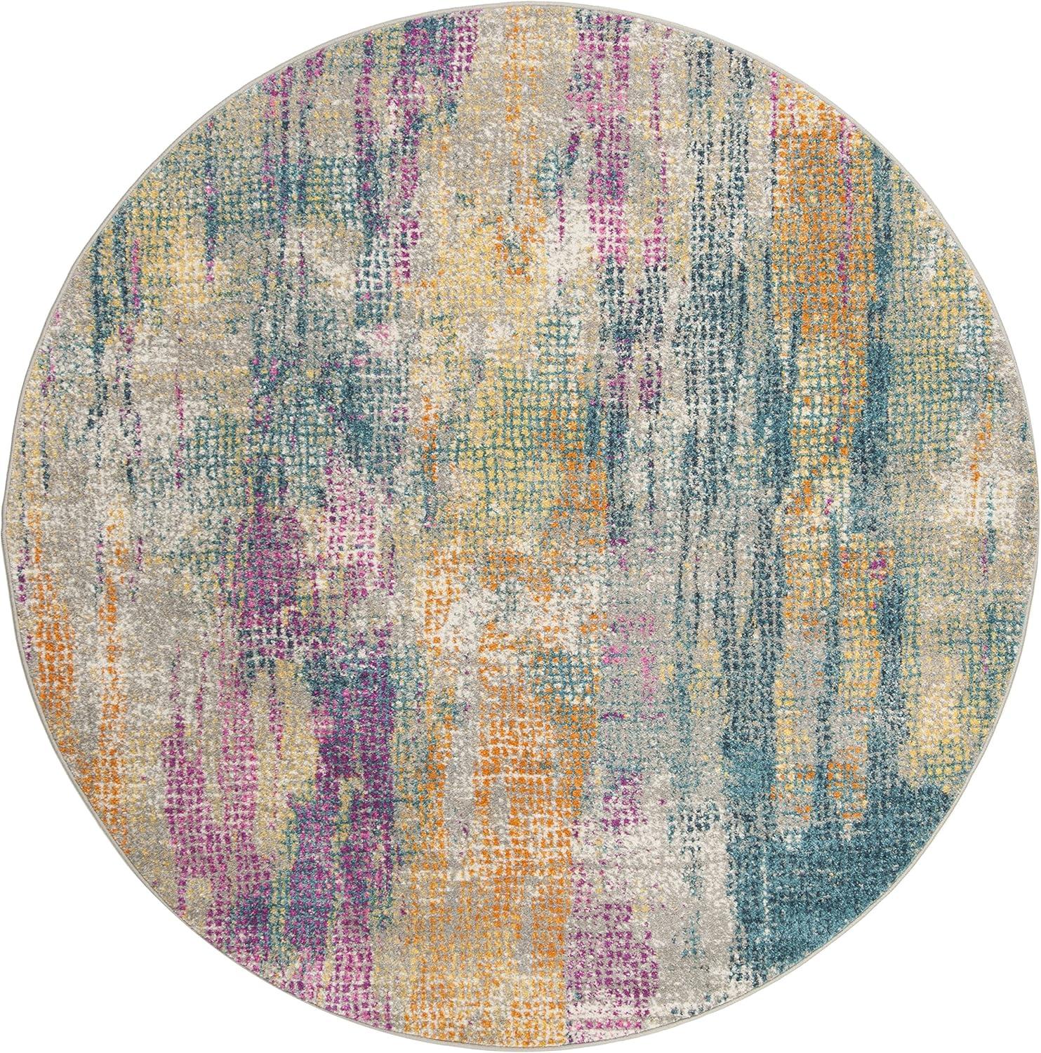 image:imageSAFAVIEH Area Rug 8x10 Madison Collection Large Blue amp Fuchsia Boho Chic Watercolor Design NonShedding amp Easy Cleaning Ideal for Living Room Bedroom Office Dining Space MAD123CBlueFuchsia