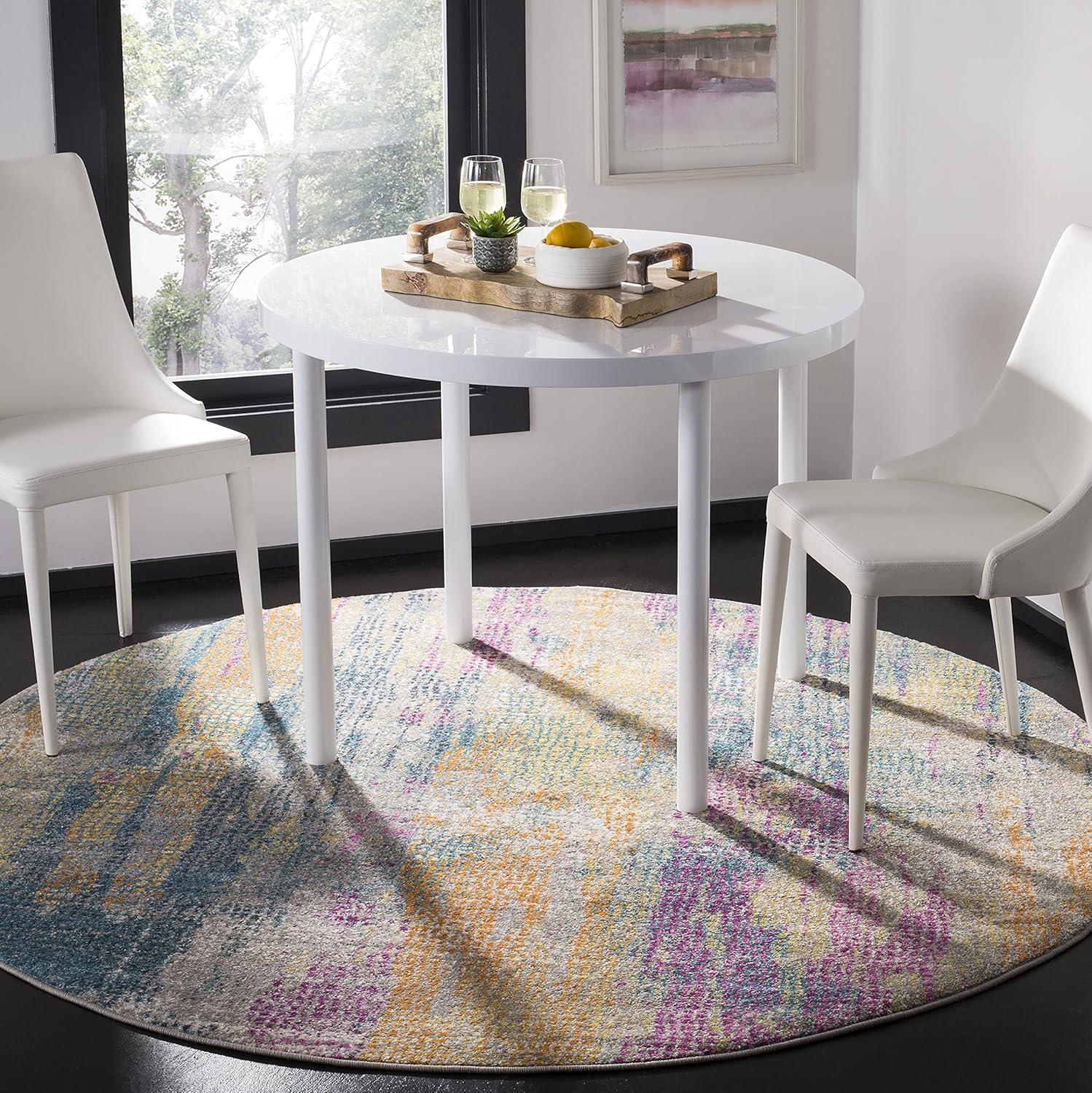 image:imageSAFAVIEH Area Rug 8x10 Madison Collection Large Blue amp Fuchsia Boho Chic Watercolor Design NonShedding amp Easy Cleaning Ideal for Living Room Bedroom Office Dining Space MAD123CBlueFuchsia