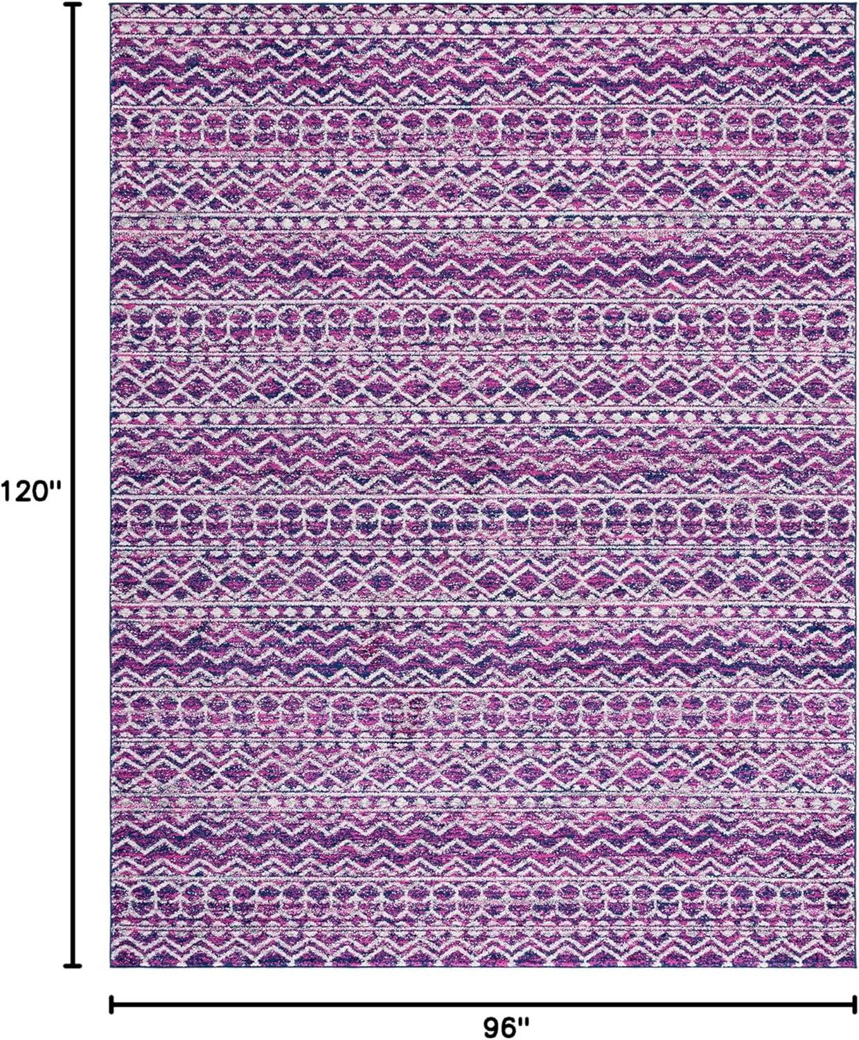 image:imageSAFAVIEH Area Rug 8x10 Madison Collection Large Fuchsia amp Navy Boho Chic Design NonShedding amp Easy Cleaning Ideal for Living Room Bedroom Office Dining Space MAD606MFuchsiaNavy