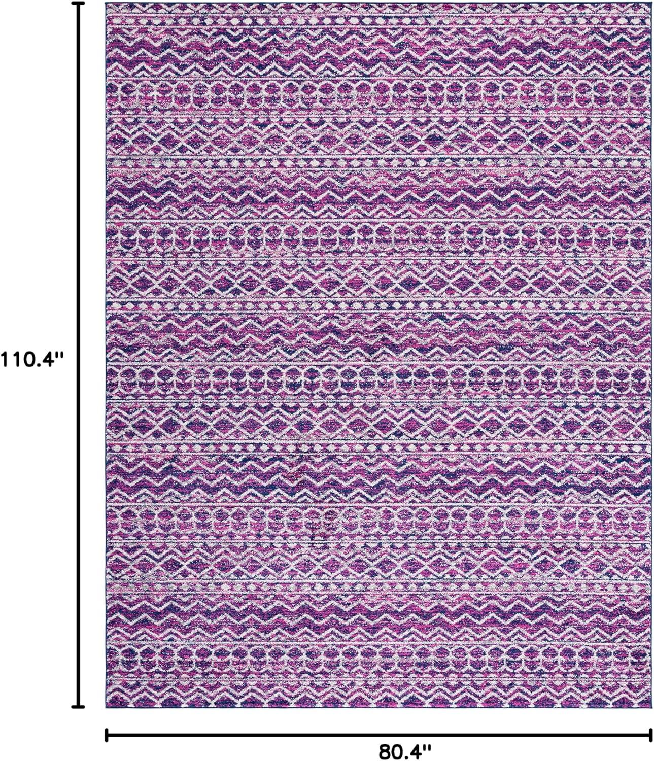 image:imageSAFAVIEH Area Rug 8x10 Madison Collection Large Fuchsia amp Navy Boho Chic Design NonShedding amp Easy Cleaning Ideal for Living Room Bedroom Office Dining Space MAD606MFuchsiaNavy