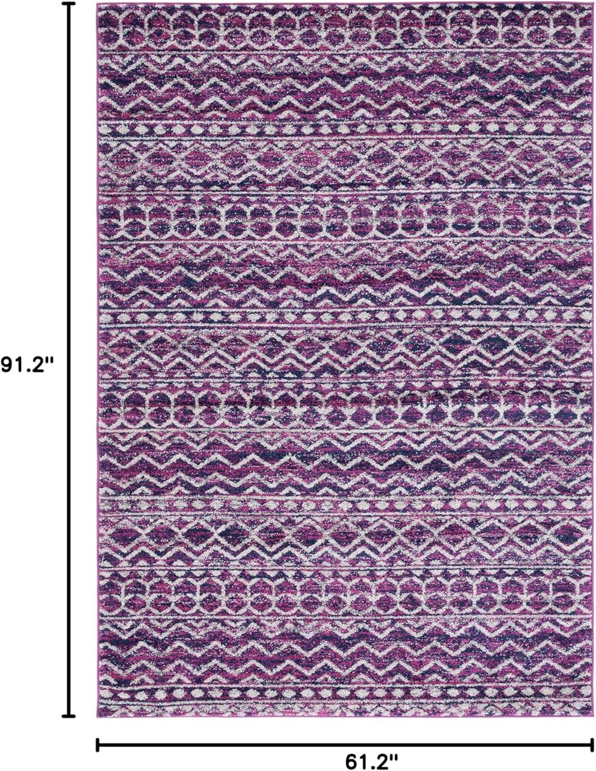 image:imageSAFAVIEH Area Rug 8x10 Madison Collection Large Fuchsia amp Navy Boho Chic Design NonShedding amp Easy Cleaning Ideal for Living Room Bedroom Office Dining Space MAD606MFuchsiaNavy