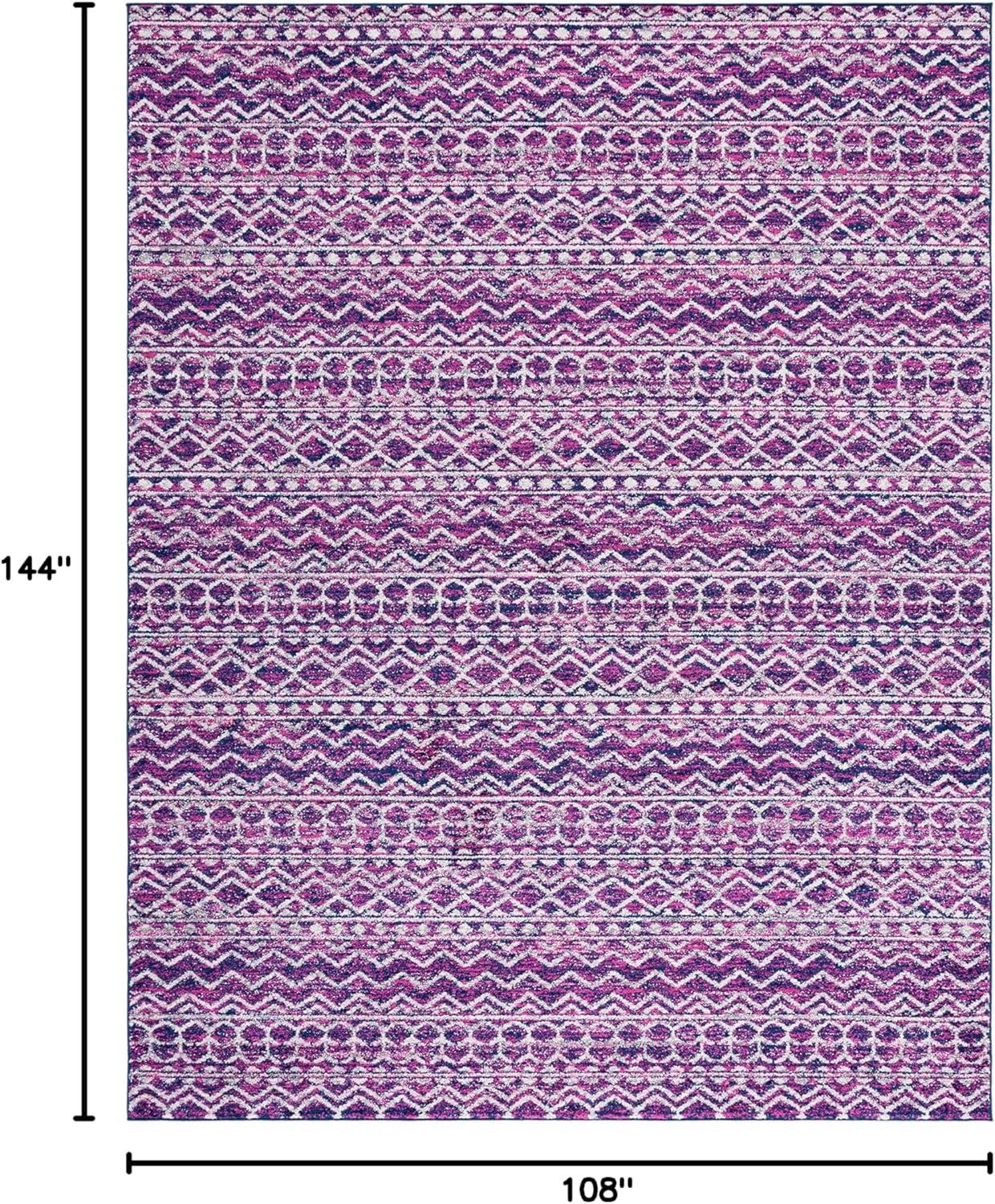 image:imageSAFAVIEH Area Rug 8x10 Madison Collection Large Fuchsia amp Navy Boho Chic Design NonShedding amp Easy Cleaning Ideal for Living Room Bedroom Office Dining Space MAD606MFuchsiaNavy