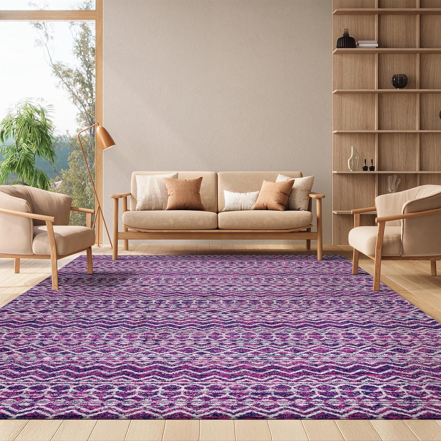 image:imageSAFAVIEH Area Rug 8x10 Madison Collection Large Fuchsia amp Navy Boho Chic Design NonShedding amp Easy Cleaning Ideal for Living Room Bedroom Office Dining Space MAD606MFuchsiaNavy