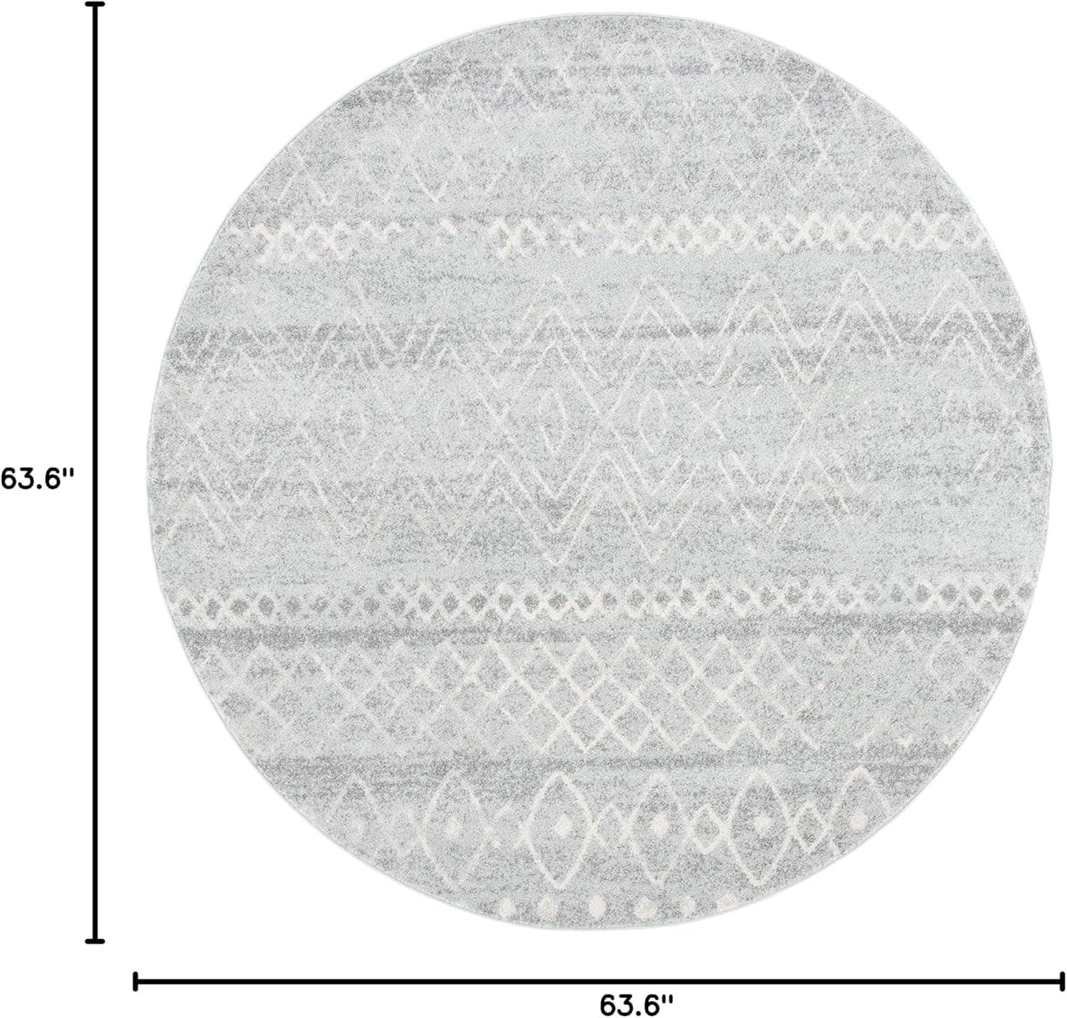 image:imageSAFAVIEH Area Rug 8x10 Madison Collection Large Ivory amp Dark Blue Moroccan Boho Distressed Design NonShedding amp Easy Cleaning Ideal for Living Room Bedroom Office Dining Space MAD798BSilverIvory