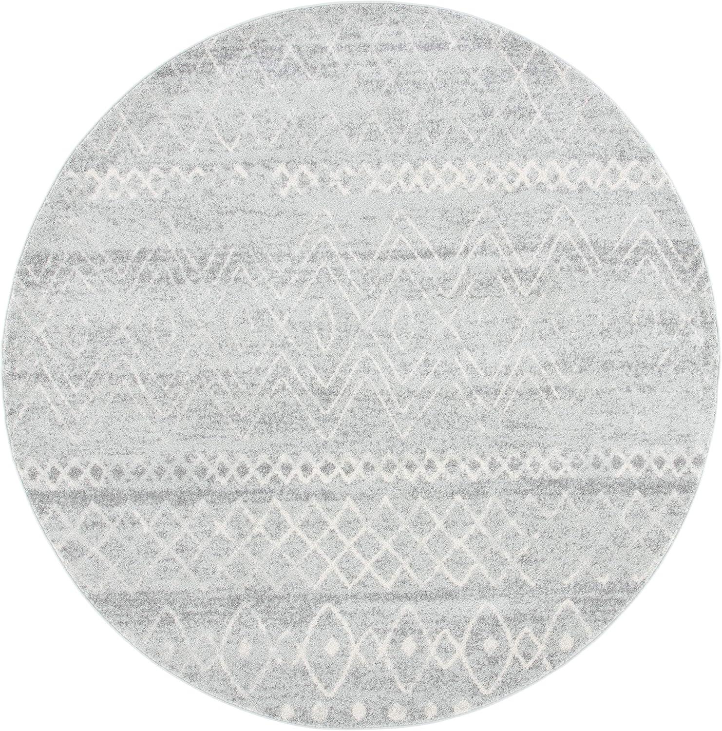 image:imageSAFAVIEH Area Rug 8x10 Madison Collection Large Ivory amp Dark Blue Moroccan Boho Distressed Design NonShedding amp Easy Cleaning Ideal for Living Room Bedroom Office Dining Space MAD798BSilverIvory