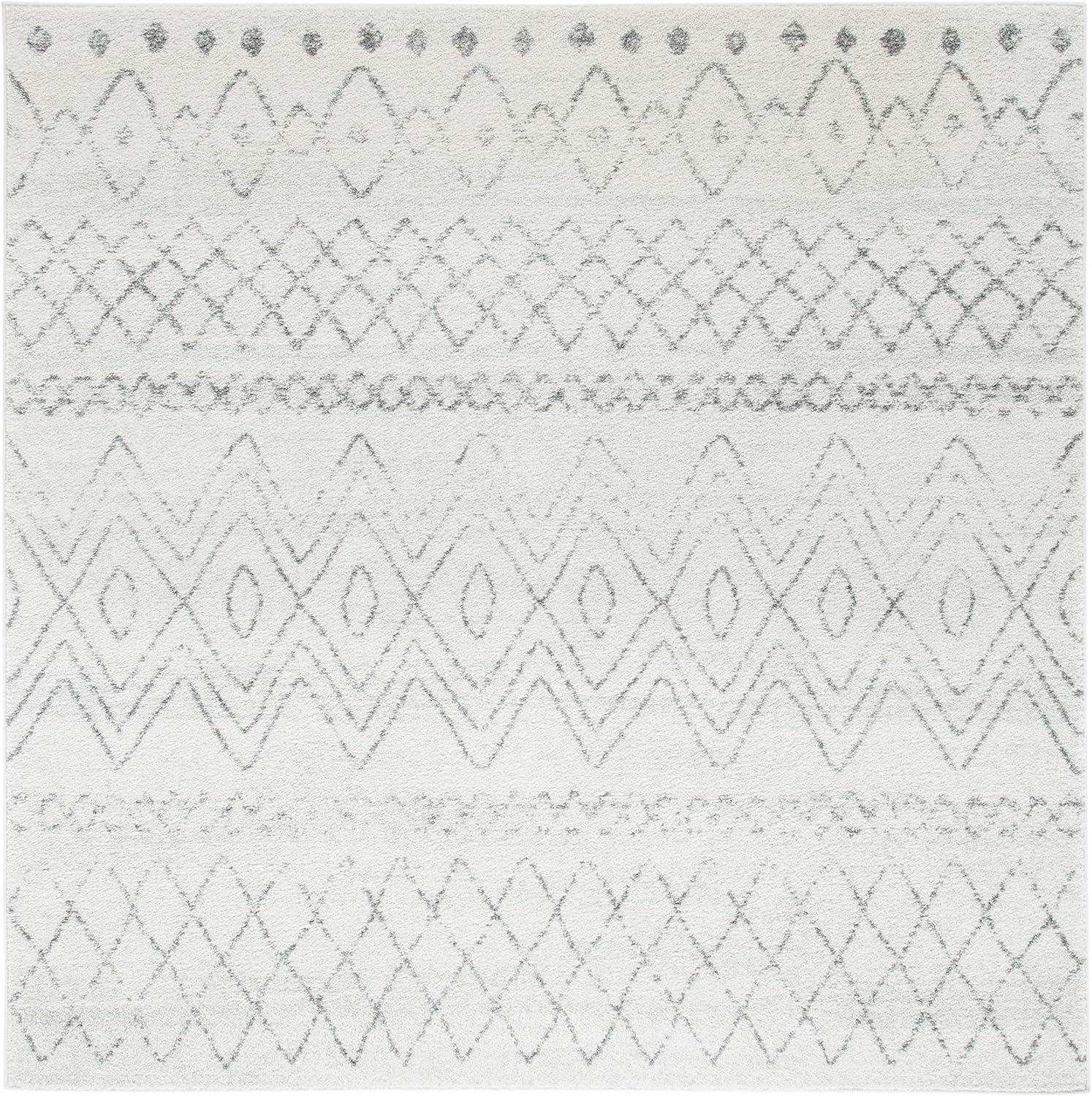 image:imageSAFAVIEH Area Rug 8x10 Madison Collection Large Ivory amp Dark Blue Moroccan Boho Distressed Design NonShedding amp Easy Cleaning Ideal for Living Room Bedroom Office Dining Space MAD798BIvoryCharcoal