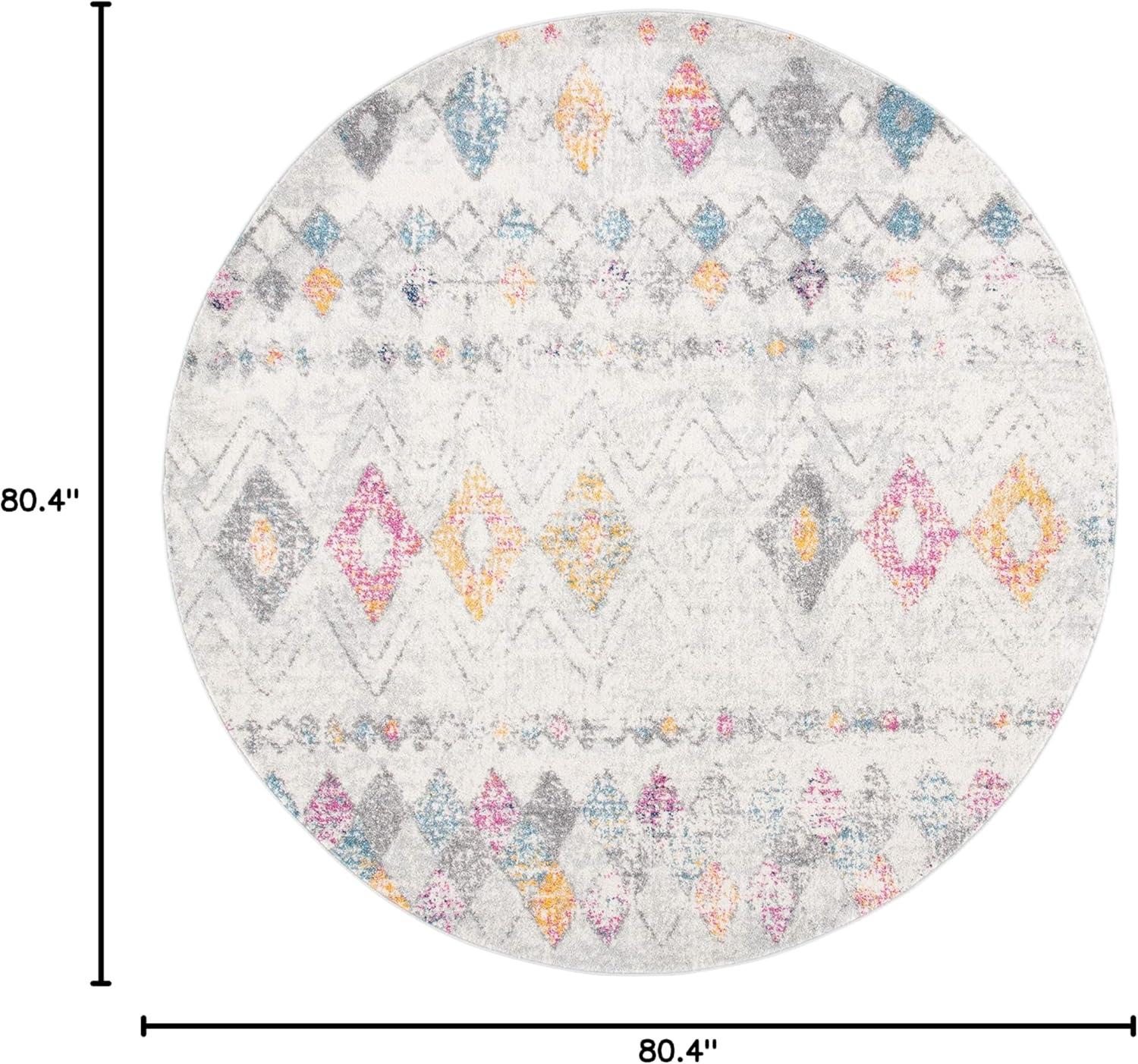 image:imageSAFAVIEH Area Rug 8x10 Madison Collection Large Ivory amp Dark Blue Moroccan Boho Distressed Design NonShedding amp Easy Cleaning Ideal for Living Room Bedroom Office Dining Space MAD798BGreyGold