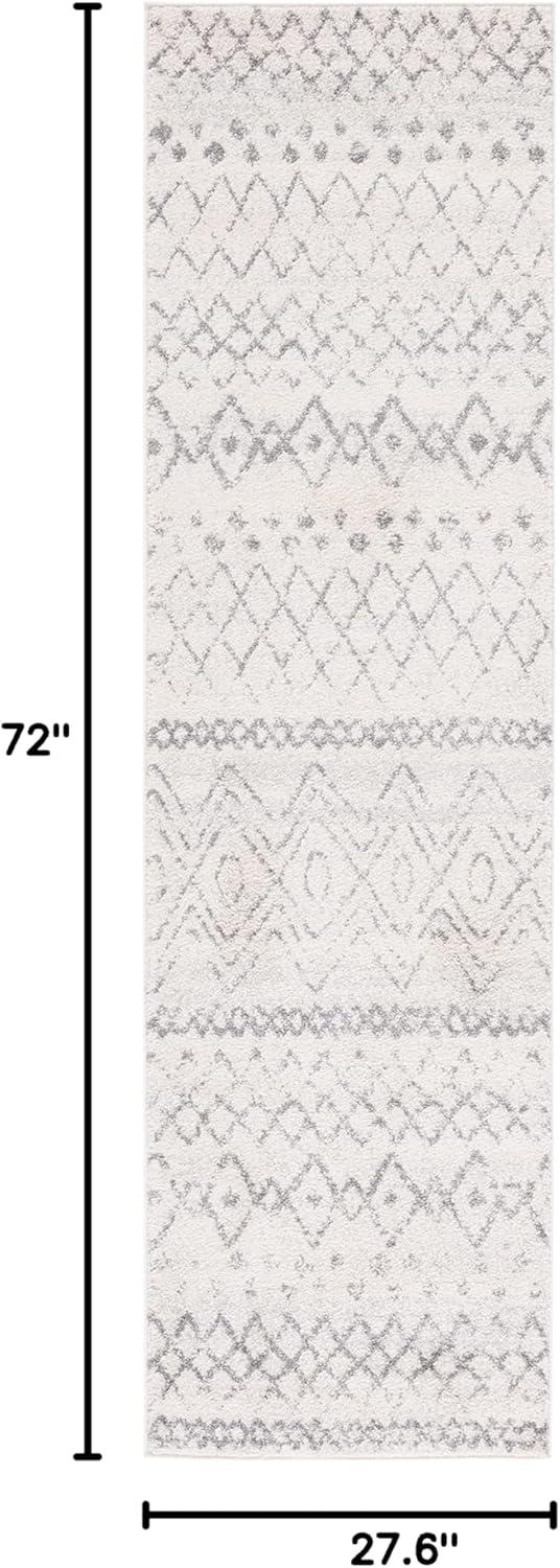 image:imageSAFAVIEH Area Rug 8x10 Madison Collection Large Ivory amp Dark Blue Moroccan Boho Distressed Design NonShedding amp Easy Cleaning Ideal for Living Room Bedroom Office Dining Space MAD798BIvoryCharcoal