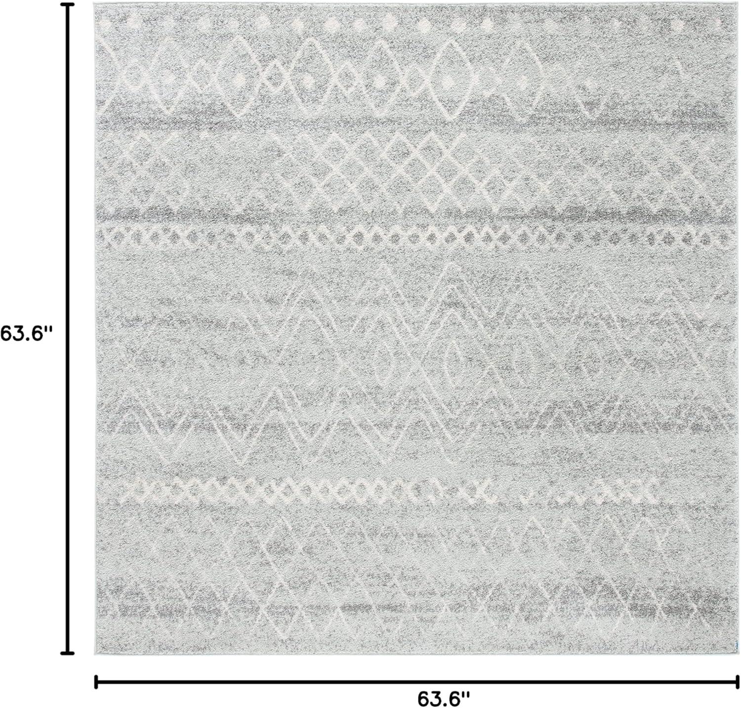 image:imageSAFAVIEH Area Rug 8x10 Madison Collection Large Ivory amp Dark Blue Moroccan Boho Distressed Design NonShedding amp Easy Cleaning Ideal for Living Room Bedroom Office Dining Space MAD798BSilverIvory