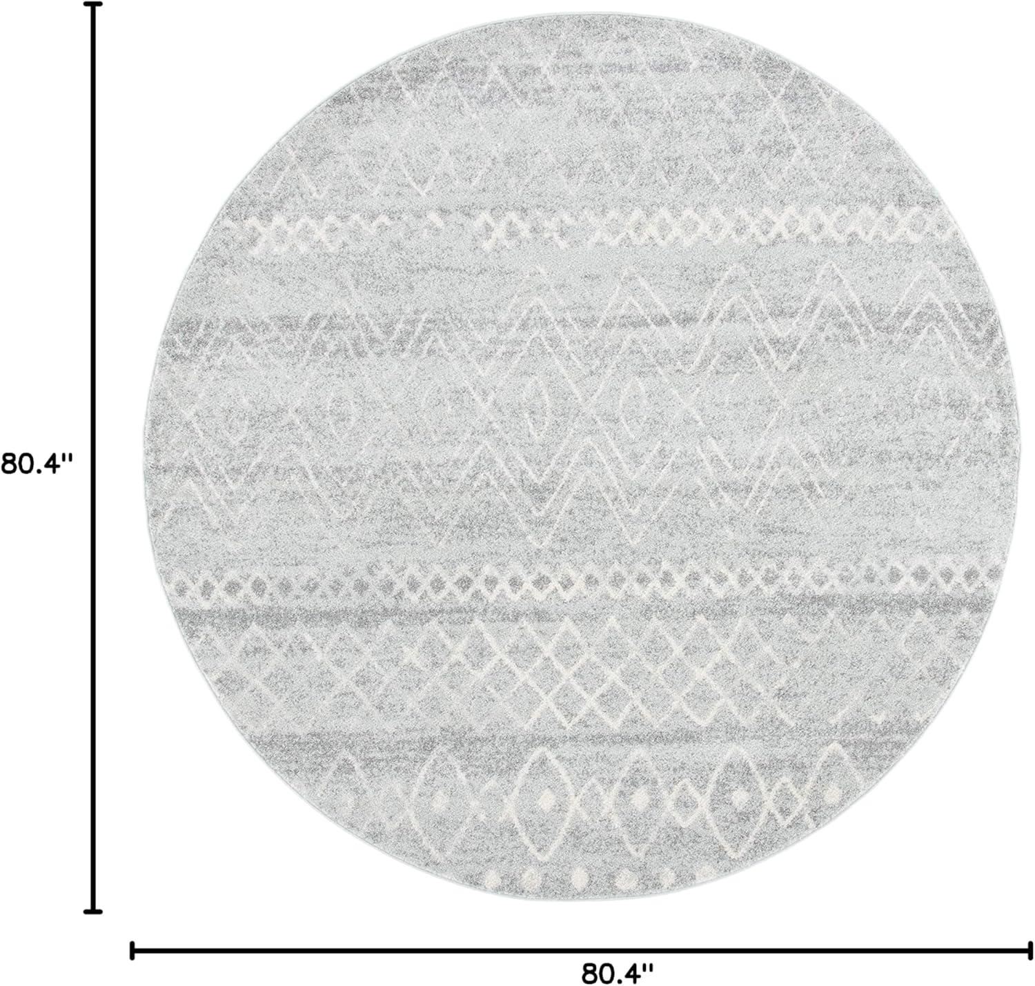 image:imageSAFAVIEH Area Rug 8x10 Madison Collection Large Ivory amp Dark Blue Moroccan Boho Distressed Design NonShedding amp Easy Cleaning Ideal for Living Room Bedroom Office Dining Space MAD798BSilverIvory