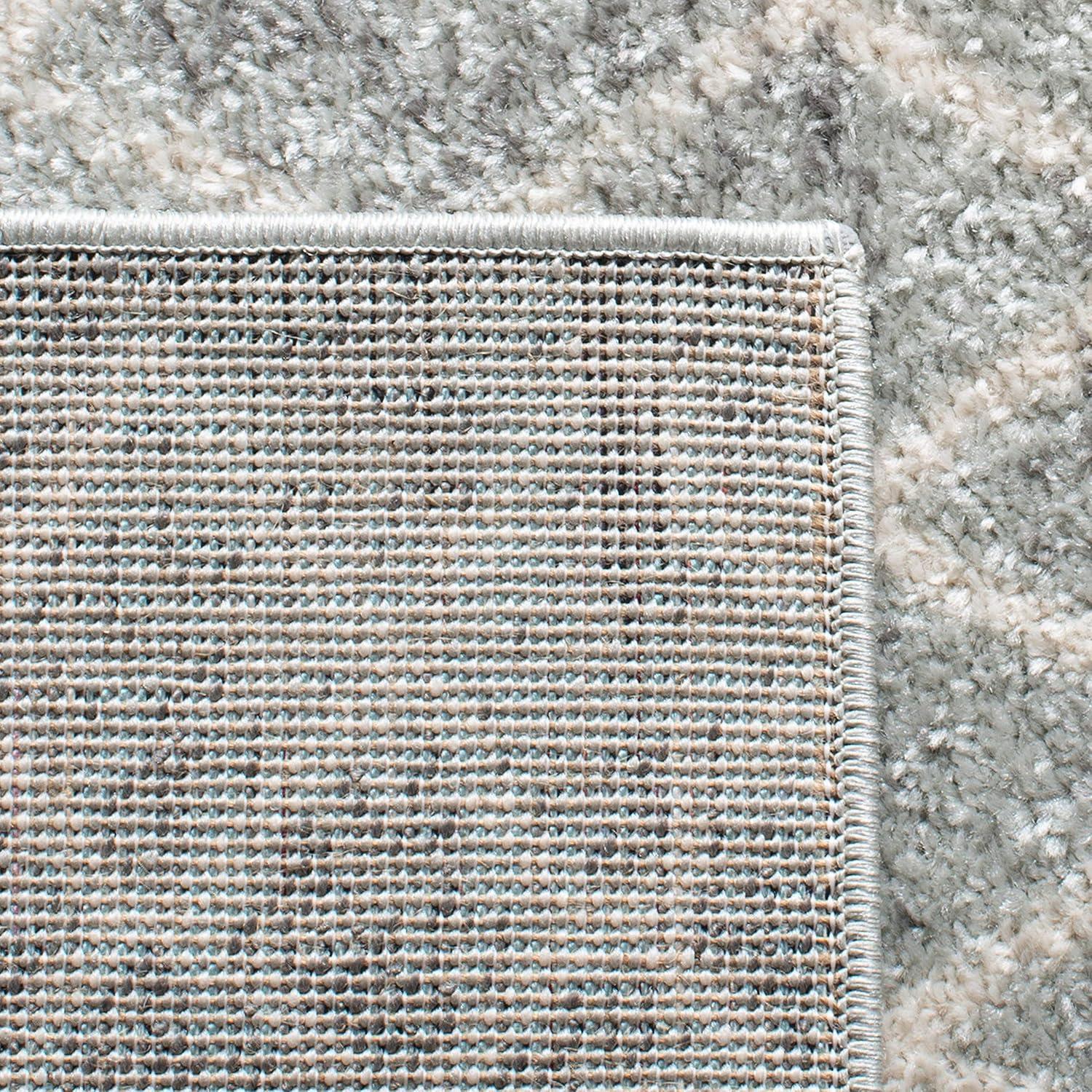 image:imageSAFAVIEH Area Rug 8x10 Madison Collection Large Ivory amp Dark Blue Moroccan Boho Distressed Design NonShedding amp Easy Cleaning Ideal for Living Room Bedroom Office Dining Space MAD798BSilverIvory