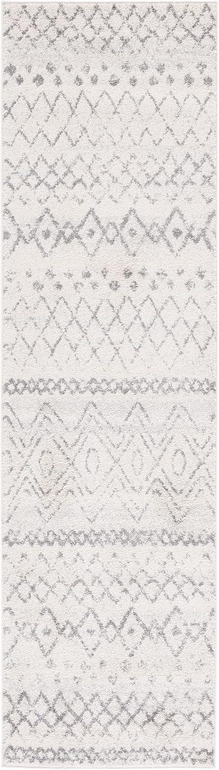image:imageSAFAVIEH Area Rug 8x10 Madison Collection Large Ivory amp Dark Blue Moroccan Boho Distressed Design NonShedding amp Easy Cleaning Ideal for Living Room Bedroom Office Dining Space MAD798BIvoryCharcoal