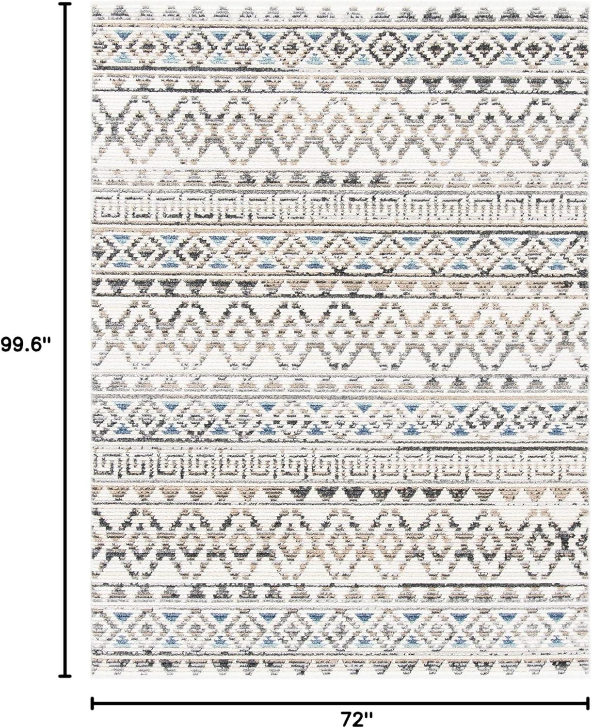 image:imageSAFAVIEH Area Rug 8x10 Sedona Collection Large Ivory amp Charcoal Moroccan Boho Tribal Design NonShedding amp Easy Cleaning Ideal for Living Room Bedroom Office Dining Space SED883BIvoryGrey