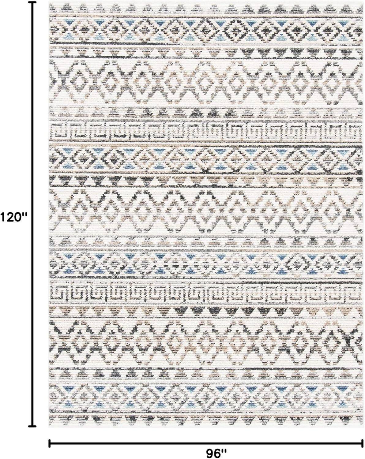 image:imageSAFAVIEH Area Rug 8x10 Sedona Collection Large Ivory amp Charcoal Moroccan Boho Tribal Design NonShedding amp Easy Cleaning Ideal for Living Room Bedroom Office Dining Space SED883BIvoryGrey