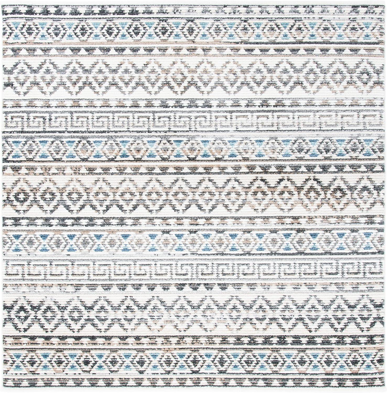 image:imageSAFAVIEH Area Rug 8x10 Sedona Collection Large Ivory amp Charcoal Moroccan Boho Tribal Design NonShedding amp Easy Cleaning Ideal for Living Room Bedroom Office Dining Space SED883BIvoryGrey