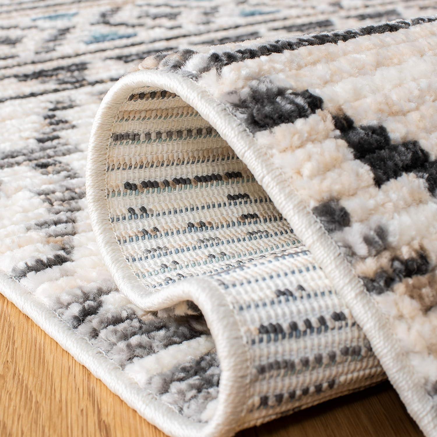 image:imageSAFAVIEH Area Rug 8x10 Sedona Collection Large Ivory amp Charcoal Moroccan Boho Tribal Design NonShedding amp Easy Cleaning Ideal for Living Room Bedroom Office Dining Space SED883BIvoryGrey