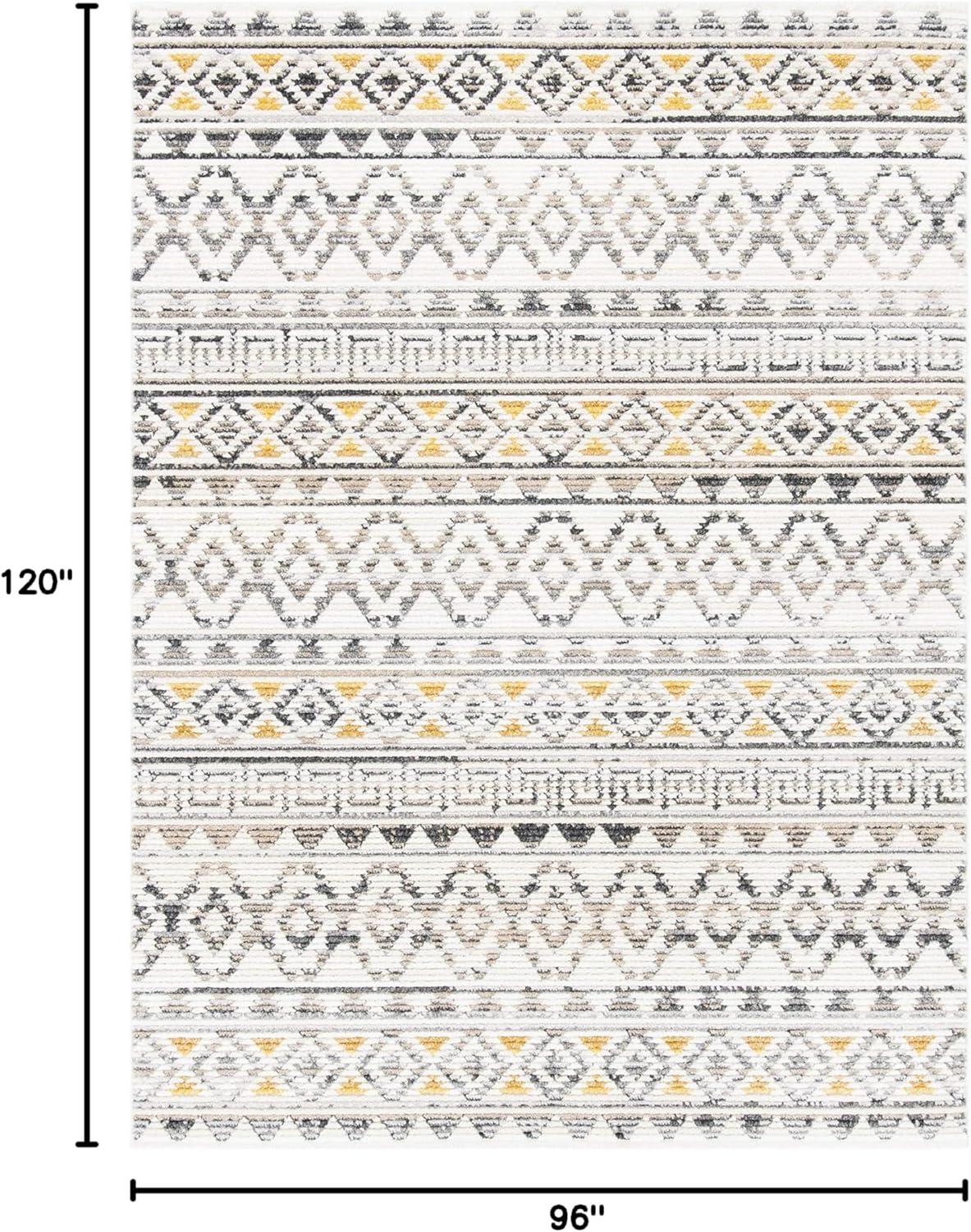 image:imageSAFAVIEH Area Rug 8x10 Sedona Collection Large Ivory amp Charcoal Moroccan Boho Tribal Design NonShedding amp Easy Cleaning Ideal for Living Room Bedroom Office Dining Space SED883BIvoryCharcoal