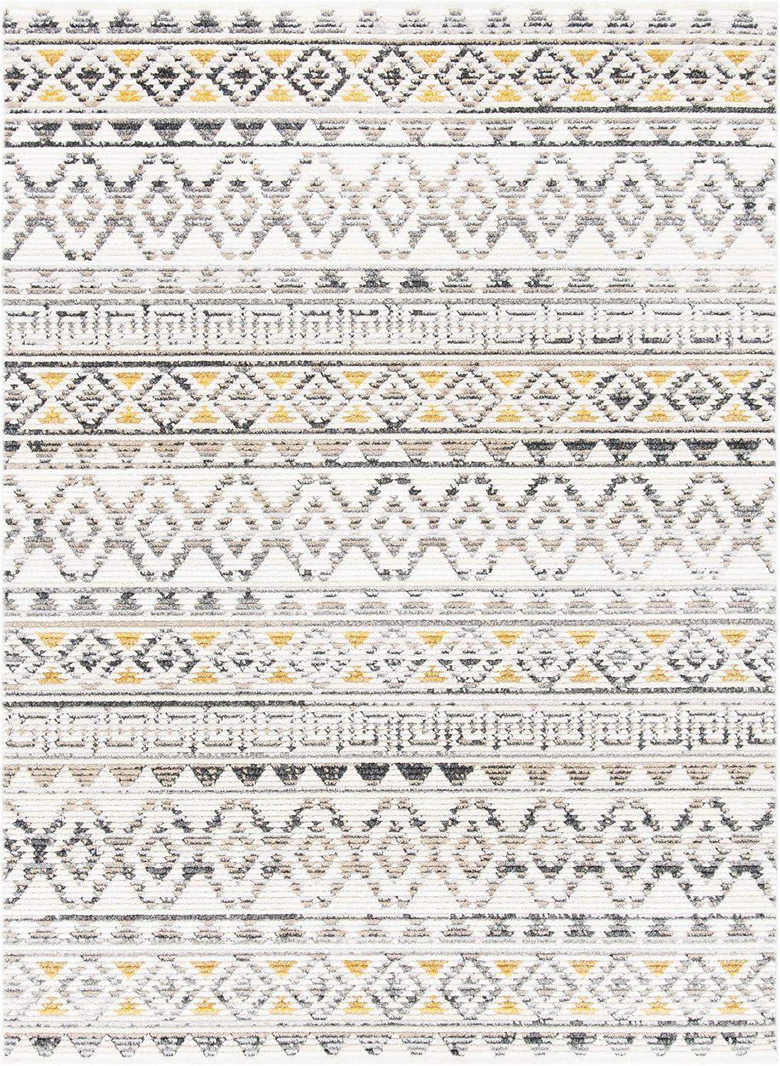 image:imageSAFAVIEH Area Rug 8x10 Sedona Collection Large Ivory amp Charcoal Moroccan Boho Tribal Design NonShedding amp Easy Cleaning Ideal for Living Room Bedroom Office Dining Space SED883BIvoryCharcoal