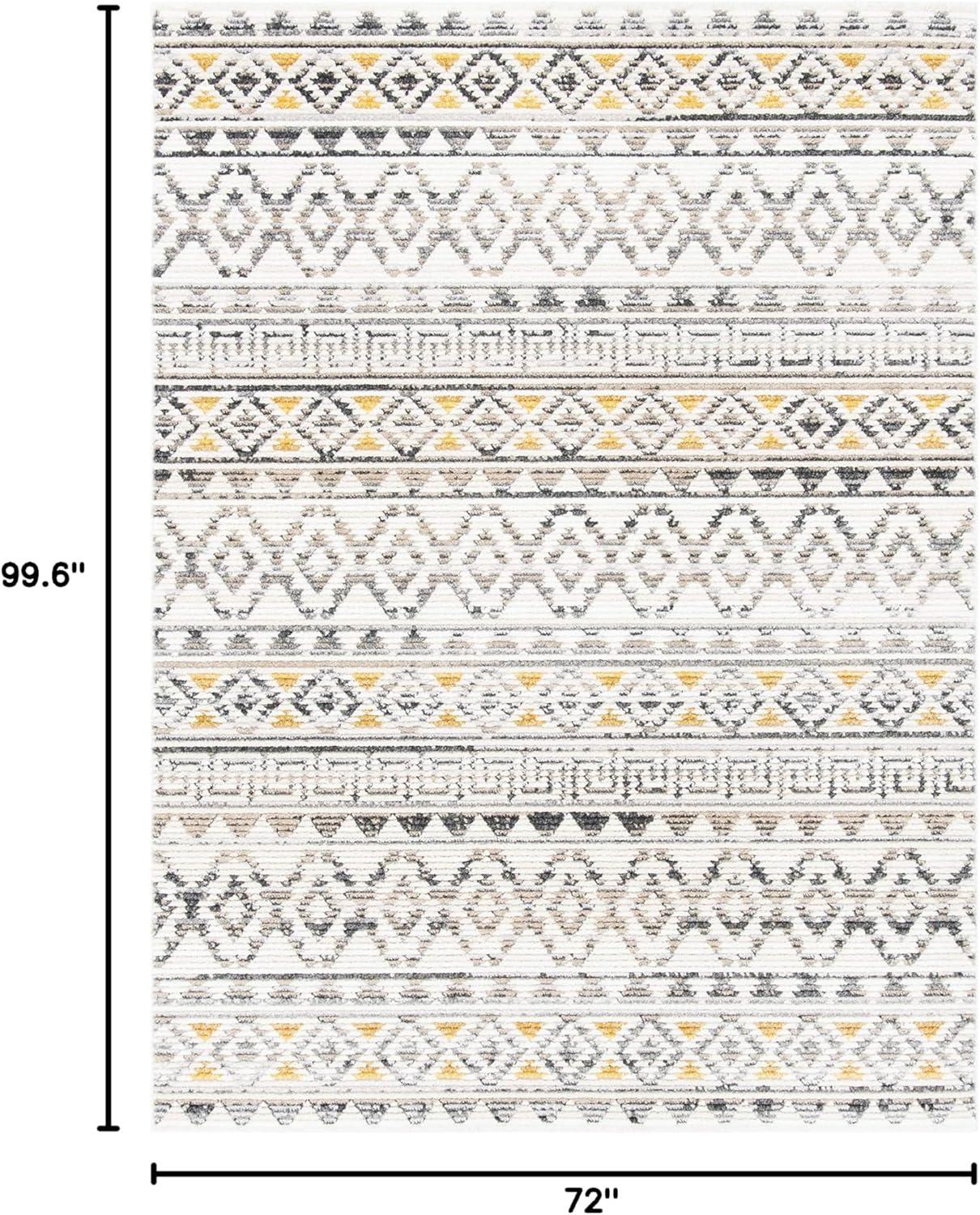 image:imageSAFAVIEH Area Rug 8x10 Sedona Collection Large Ivory amp Charcoal Moroccan Boho Tribal Design NonShedding amp Easy Cleaning Ideal for Living Room Bedroom Office Dining Space SED883BIvoryCharcoal