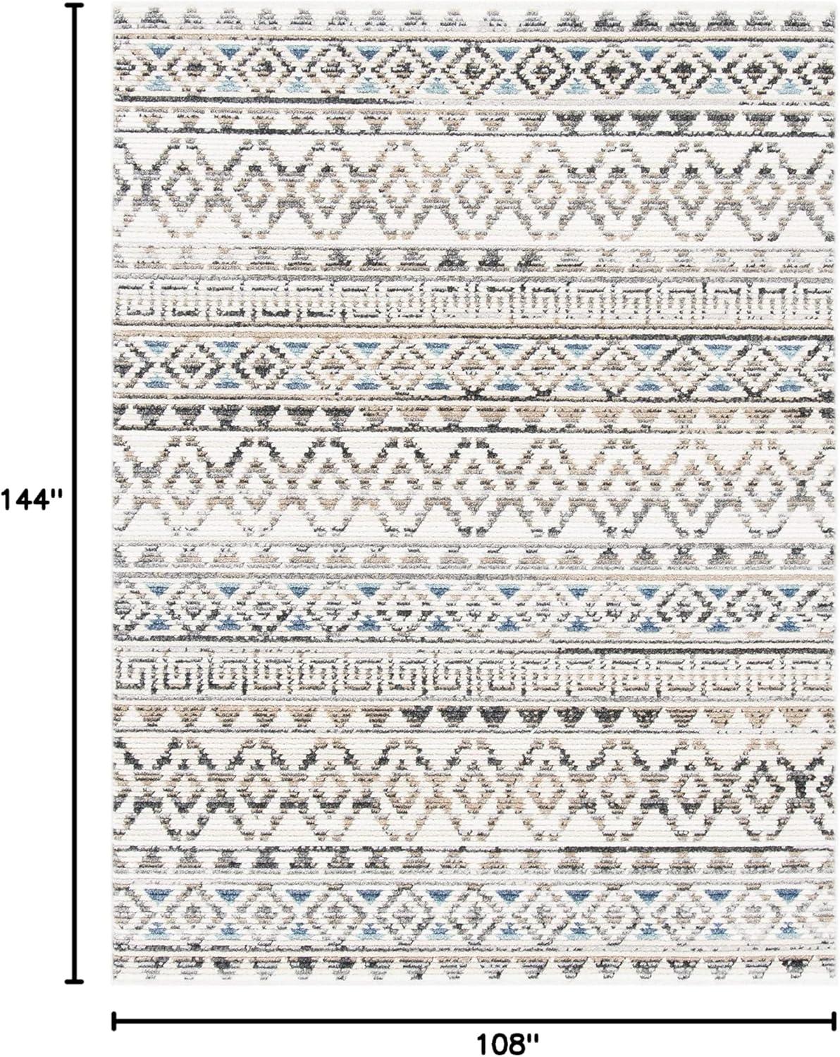 image:imageSAFAVIEH Area Rug 8x10 Sedona Collection Large Ivory amp Charcoal Moroccan Boho Tribal Design NonShedding amp Easy Cleaning Ideal for Living Room Bedroom Office Dining Space SED883BIvoryGrey