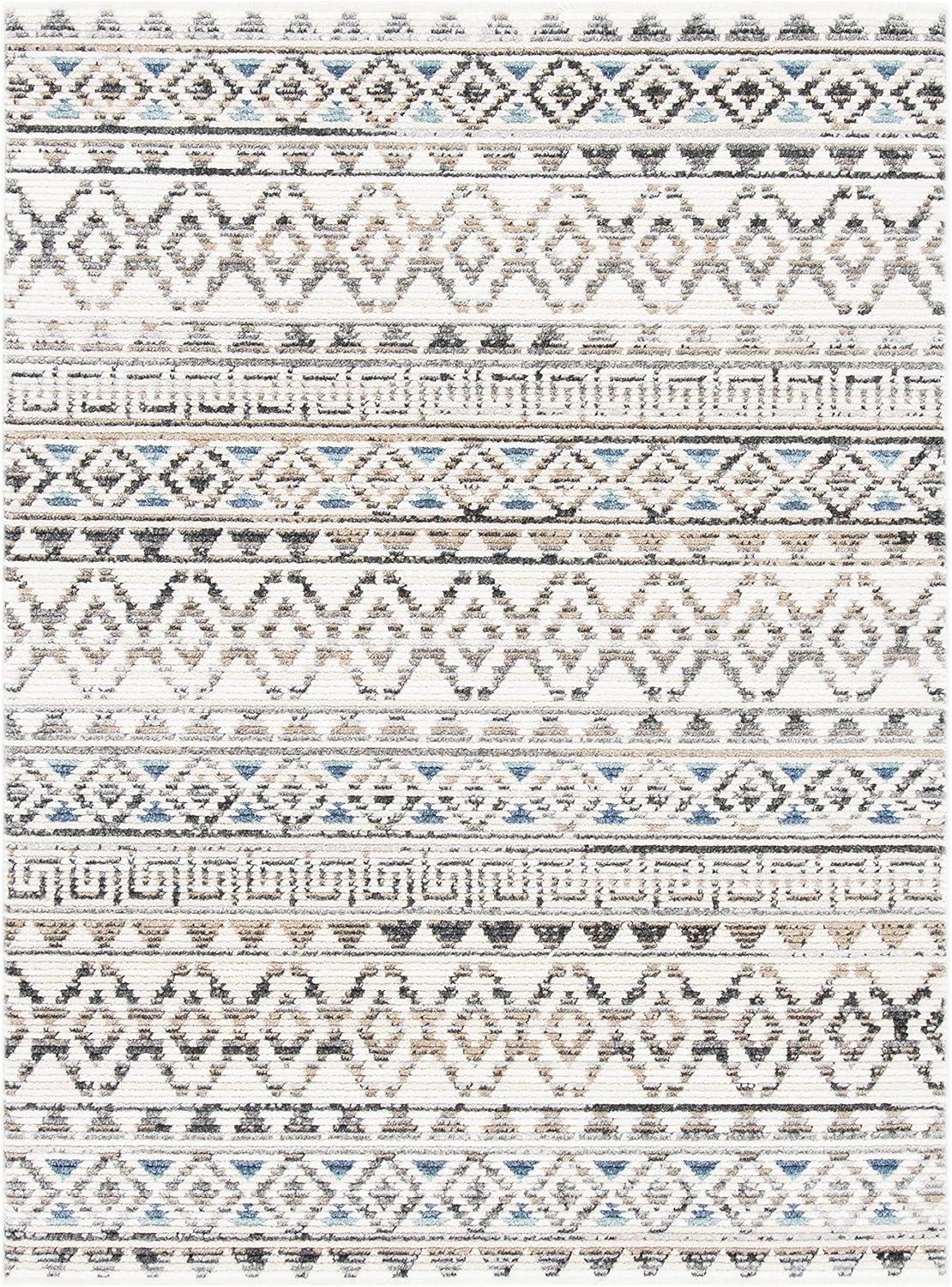 image:imageSAFAVIEH Area Rug 8x10 Sedona Collection Large Ivory amp Charcoal Moroccan Boho Tribal Design NonShedding amp Easy Cleaning Ideal for Living Room Bedroom Office Dining Space SED883BIvoryGrey