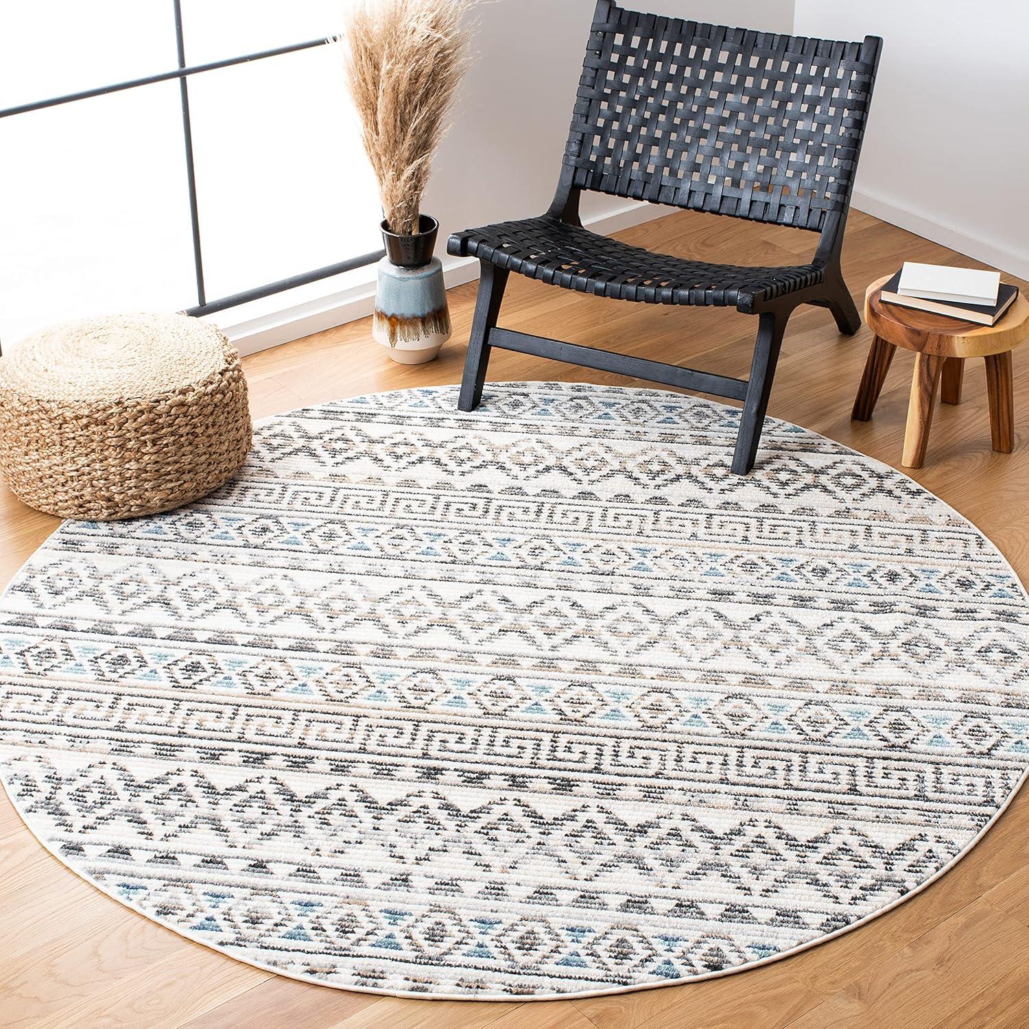 image:imageSAFAVIEH Area Rug 8x10 Sedona Collection Large Ivory amp Charcoal Moroccan Boho Tribal Design NonShedding amp Easy Cleaning Ideal for Living Room Bedroom Office Dining Space SED883BIvoryGrey