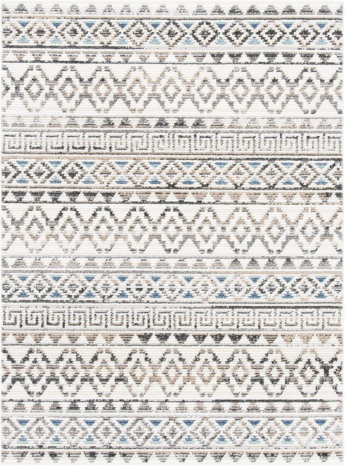 image:imageSAFAVIEH Area Rug 8x10 Sedona Collection Large Ivory amp Charcoal Moroccan Boho Tribal Design NonShedding amp Easy Cleaning Ideal for Living Room Bedroom Office Dining Space SED883BIvoryGrey