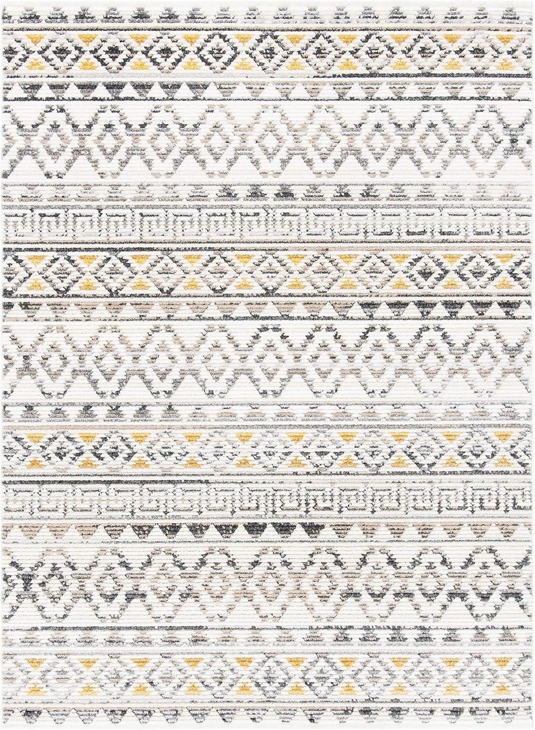 image:imageSAFAVIEH Area Rug 8x10 Sedona Collection Large Ivory amp Charcoal Moroccan Boho Tribal Design NonShedding amp Easy Cleaning Ideal for Living Room Bedroom Office Dining Space SED883BIvoryCharcoal