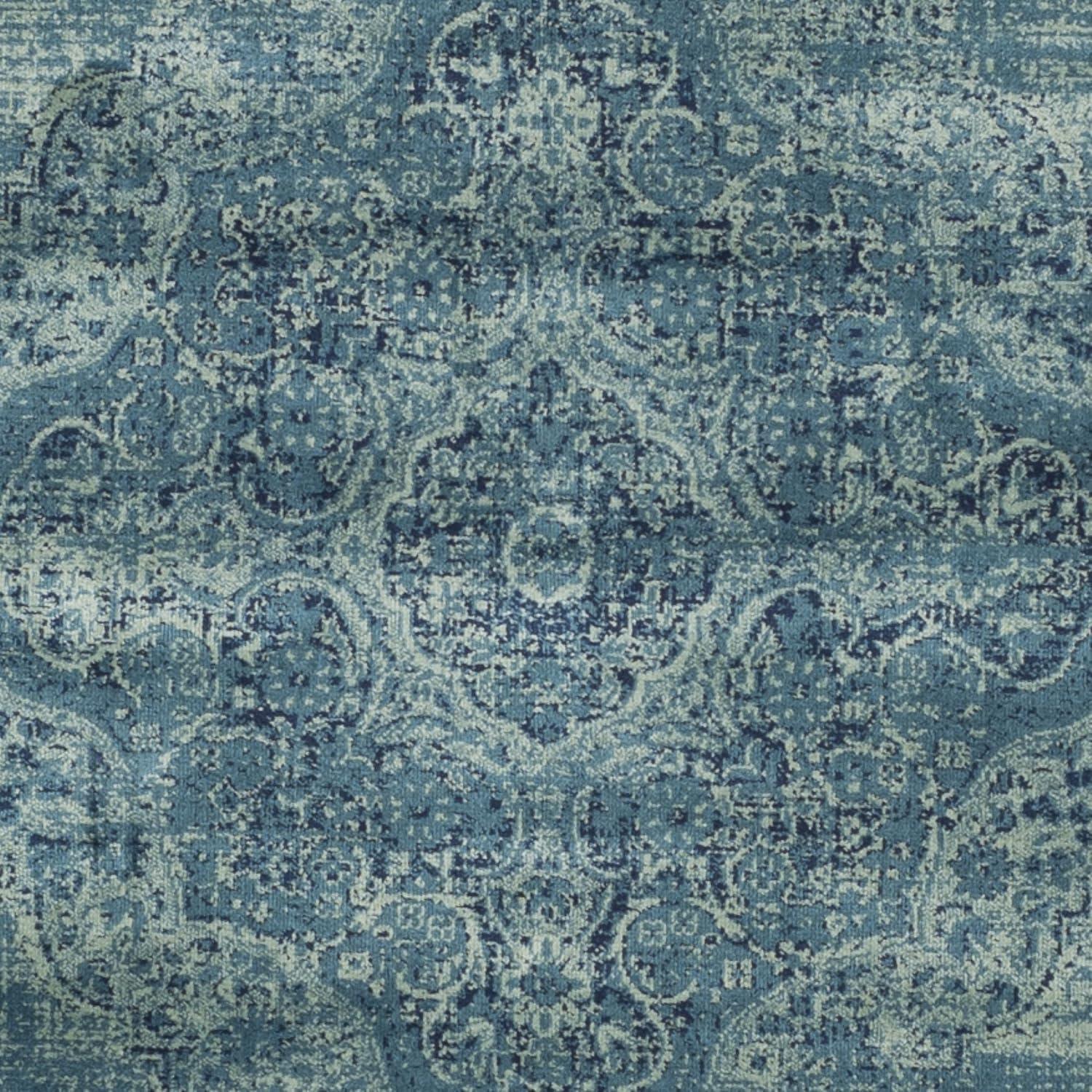 image:imageSAFAVIEH Area Rug 8x10 Vintage Collection Large Turquoise amp Multi Viscose Distressed Design Slip Resistant Ideal for Living Room Bedroom Office Dining Space VTG1122220TurquoiseMulti