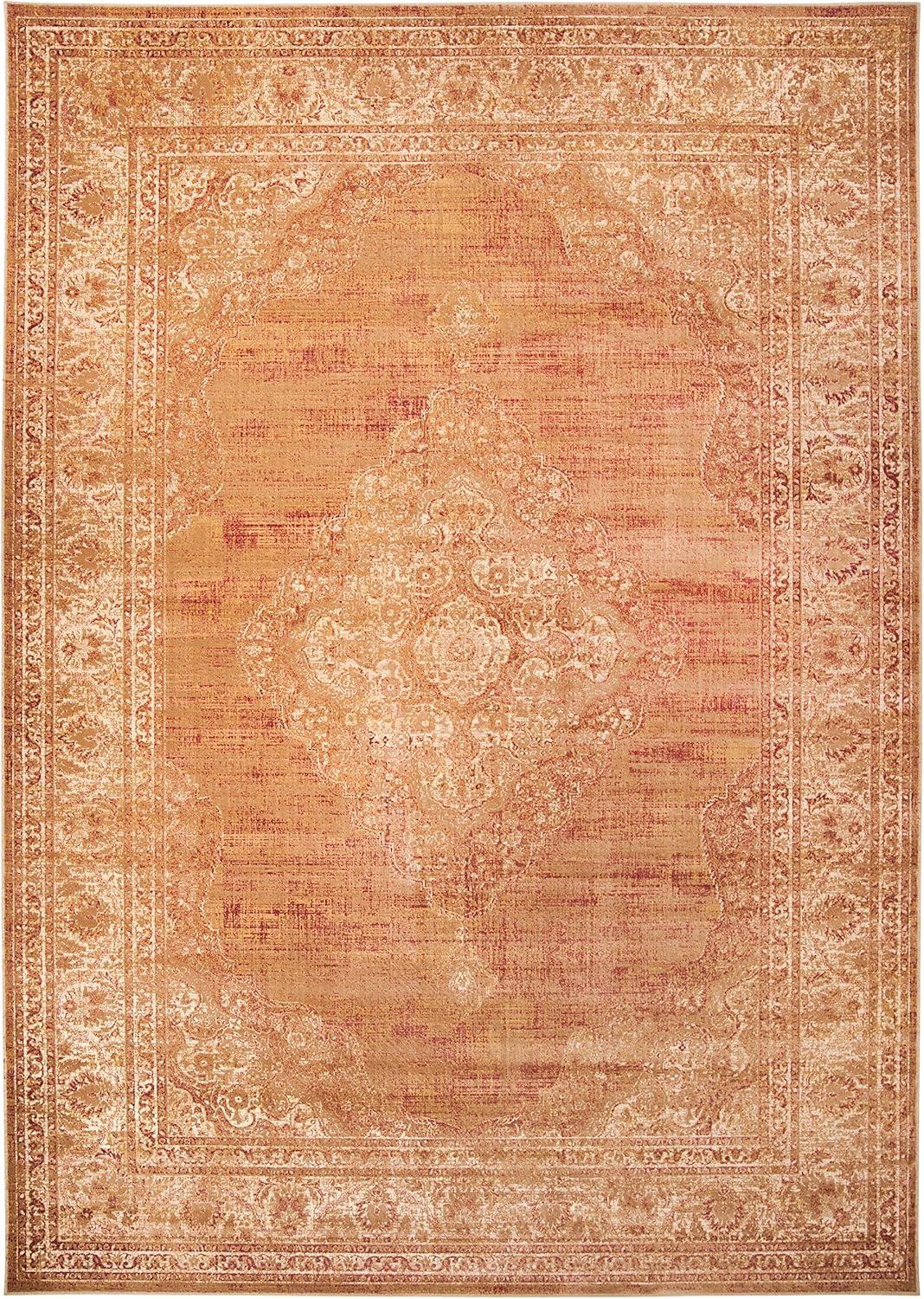 image:imageSAFAVIEH Area Rug 8x10 Vintage Collection Large Turquoise amp Multi Viscose Distressed Design Slip Resistant Ideal for Living Room Bedroom Office Dining Space VTG1122220Taupe