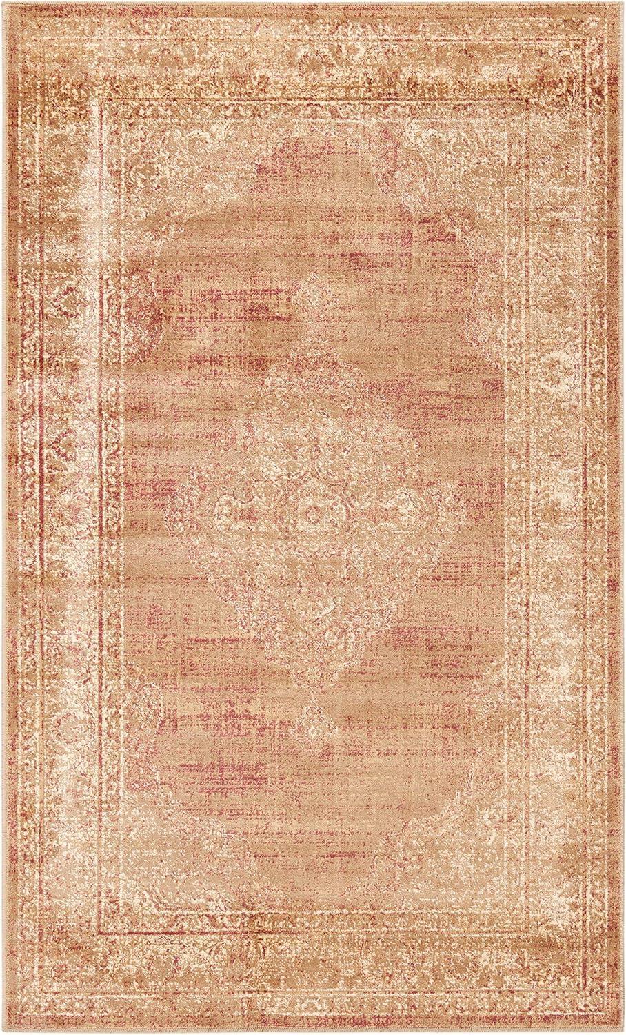 image:imageSAFAVIEH Area Rug 8x10 Vintage Collection Large Turquoise amp Multi Viscose Distressed Design Slip Resistant Ideal for Living Room Bedroom Office Dining Space VTG1122220Taupe