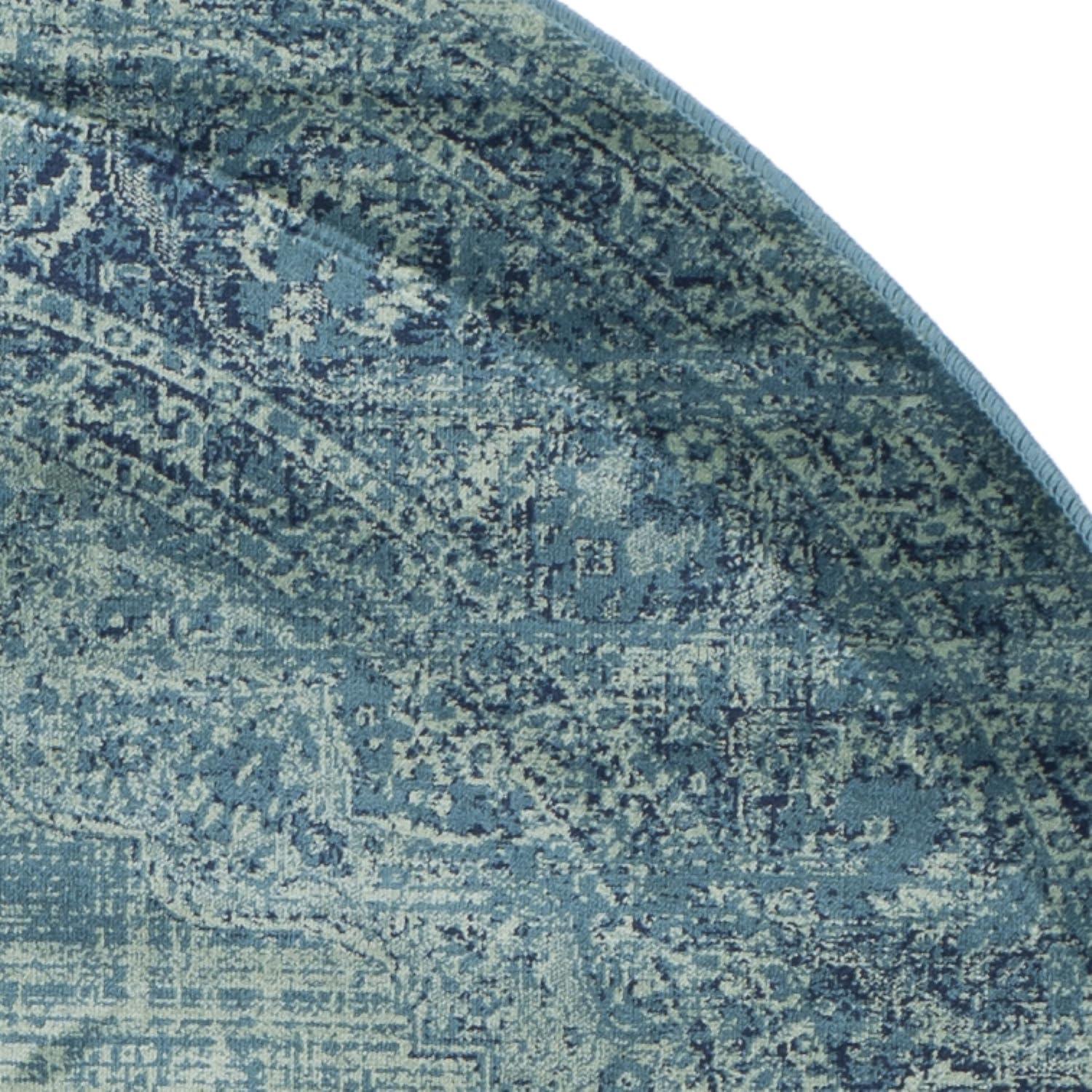 image:imageSAFAVIEH Area Rug 8x10 Vintage Collection Large Turquoise amp Multi Viscose Distressed Design Slip Resistant Ideal for Living Room Bedroom Office Dining Space VTG1122220TurquoiseMulti