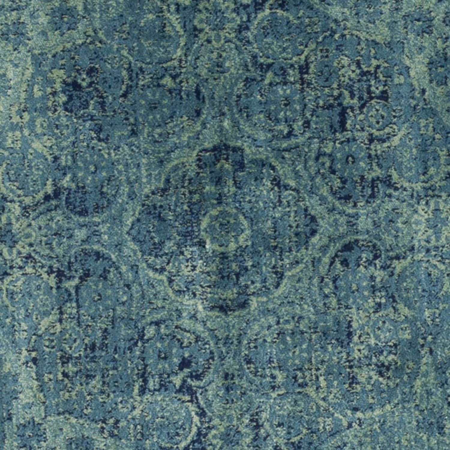 image:imageSAFAVIEH Area Rug 8x10 Vintage Collection Large Turquoise amp Multi Viscose Distressed Design Slip Resistant Ideal for Living Room Bedroom Office Dining Space VTG1122220TurquoiseMulti