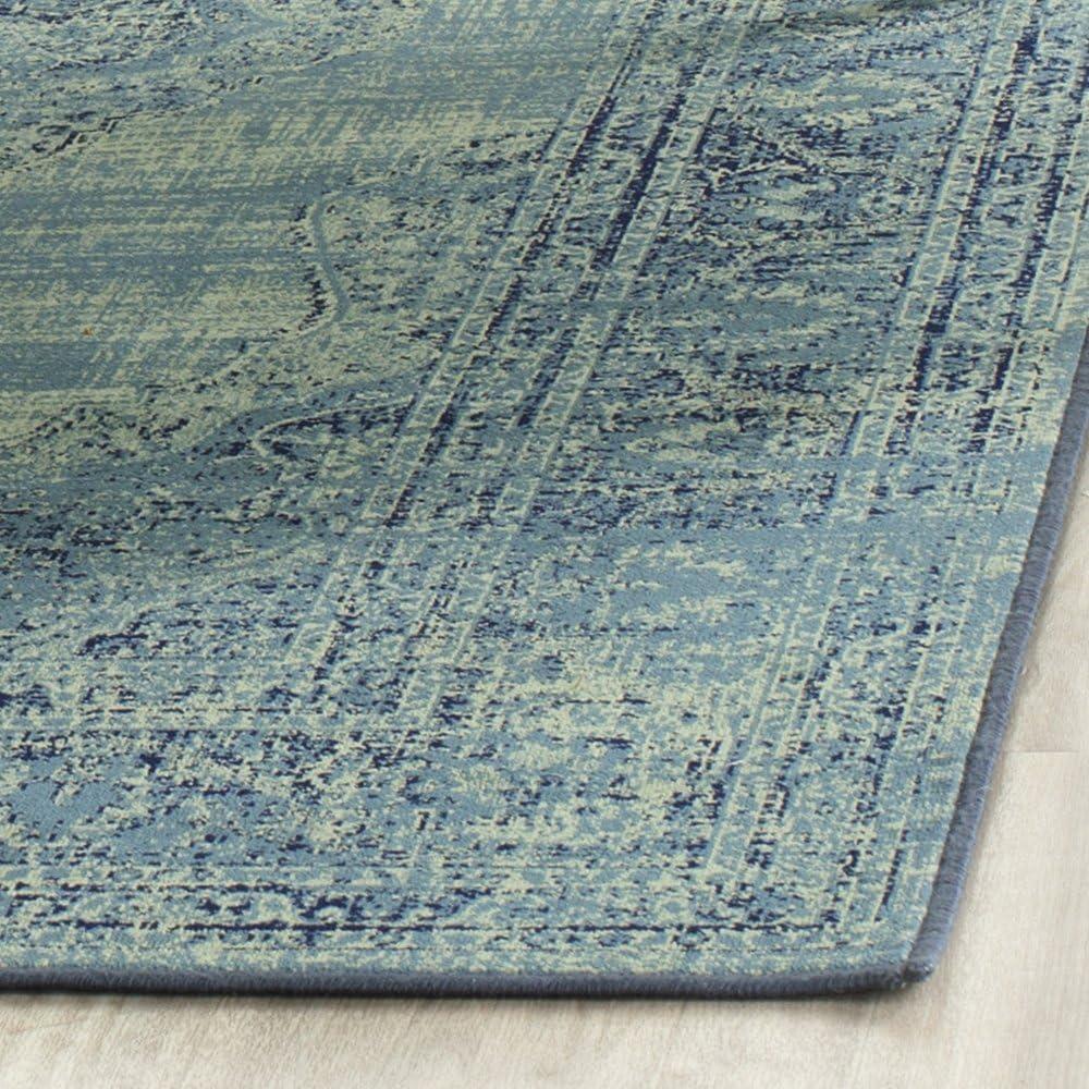 image:imageSAFAVIEH Area Rug 8x10 Vintage Collection Large Turquoise amp Multi Viscose Distressed Design Slip Resistant Ideal for Living Room Bedroom Office Dining Space VTG1122220TurquoiseMulti