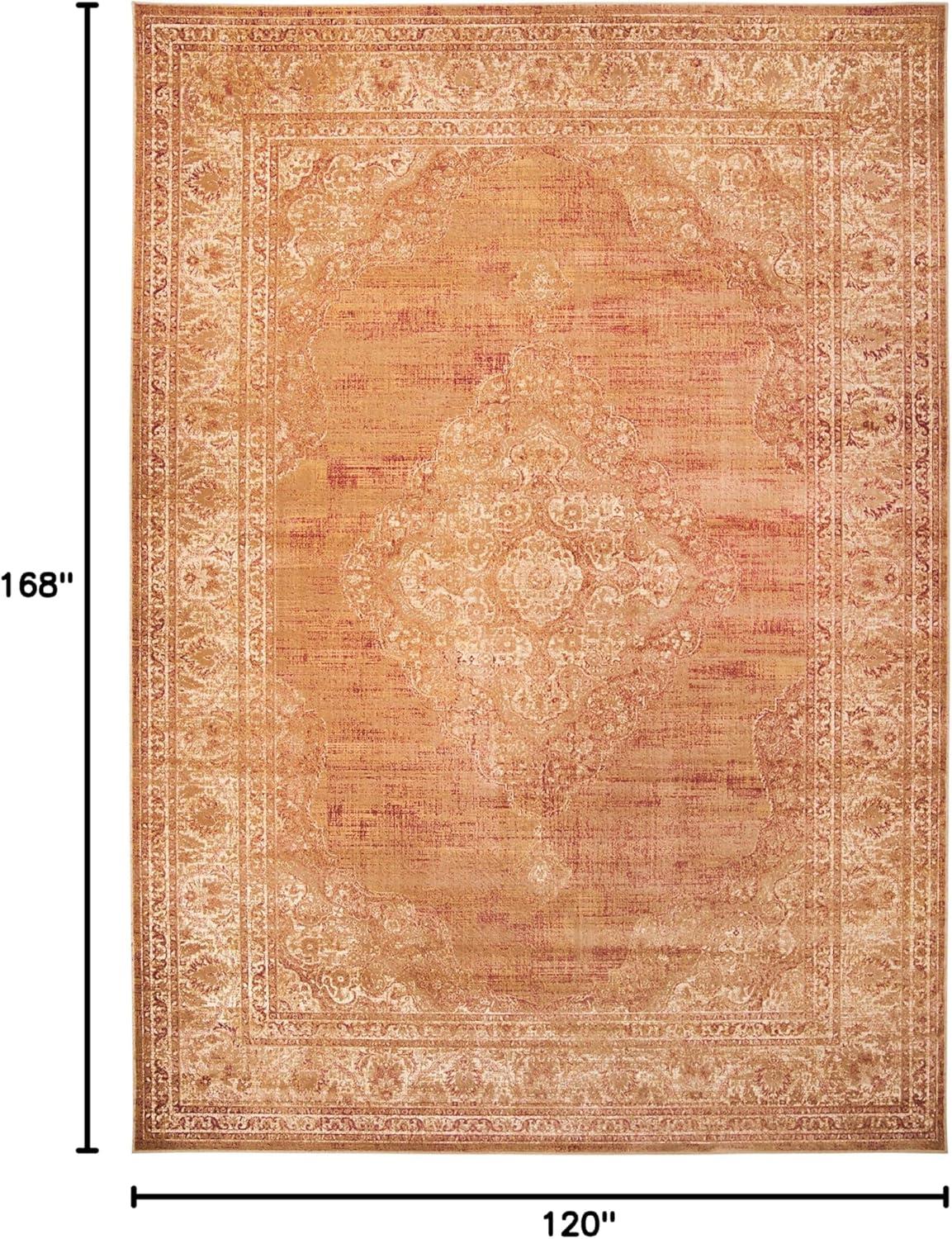 image:imageSAFAVIEH Area Rug 8x10 Vintage Collection Large Turquoise amp Multi Viscose Distressed Design Slip Resistant Ideal for Living Room Bedroom Office Dining Space VTG1122220Taupe