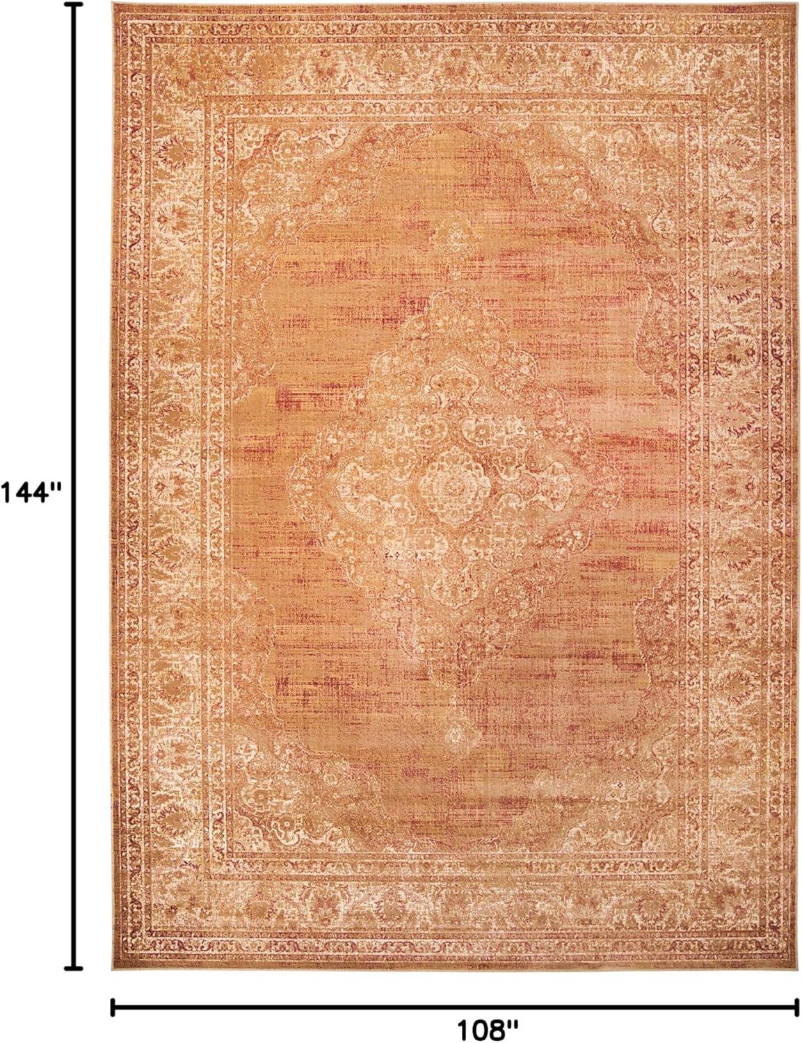 image:imageSAFAVIEH Area Rug 8x10 Vintage Collection Large Turquoise amp Multi Viscose Distressed Design Slip Resistant Ideal for Living Room Bedroom Office Dining Space VTG1122220Taupe