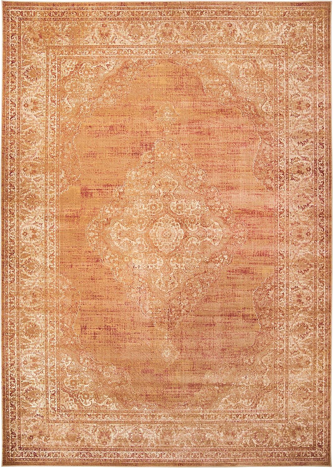 image:imageSAFAVIEH Area Rug 8x10 Vintage Collection Large Turquoise amp Multi Viscose Distressed Design Slip Resistant Ideal for Living Room Bedroom Office Dining Space VTG1122220Taupe