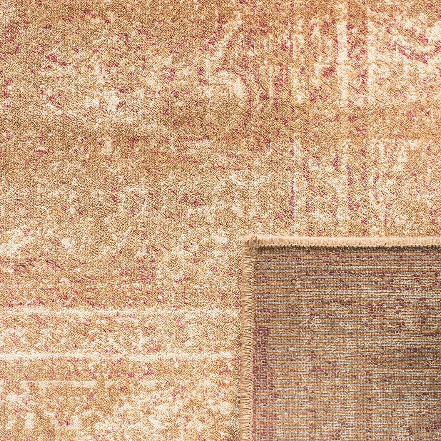 image:imageSAFAVIEH Area Rug 8x10 Vintage Collection Large Turquoise amp Multi Viscose Distressed Design Slip Resistant Ideal for Living Room Bedroom Office Dining Space VTG1122220Taupe