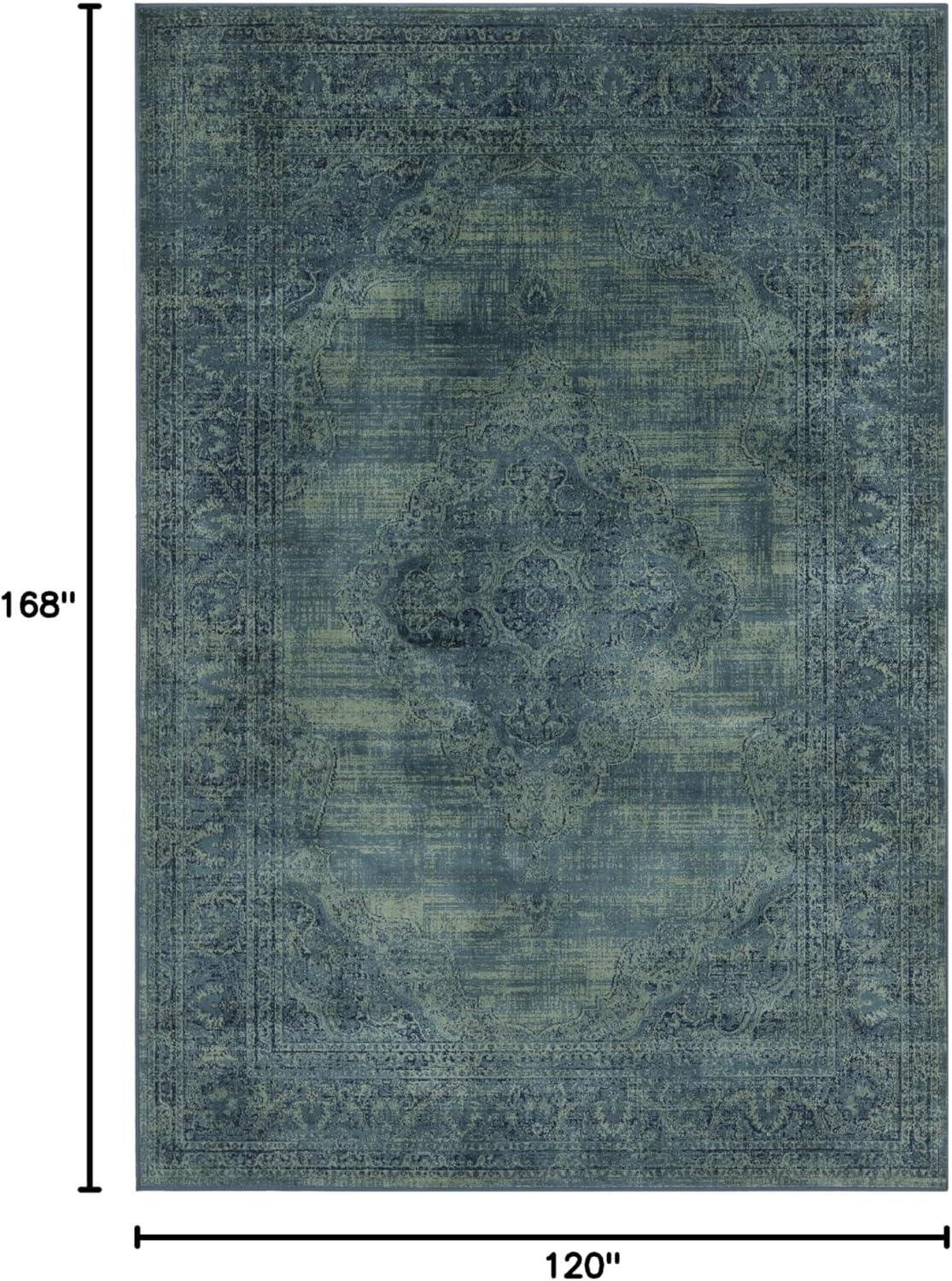 image:imageSAFAVIEH Area Rug 8x10 Vintage Collection Large Turquoise amp Multi Viscose Distressed Design Slip Resistant Ideal for Living Room Bedroom Office Dining Space VTG1122220TurquoiseMulti